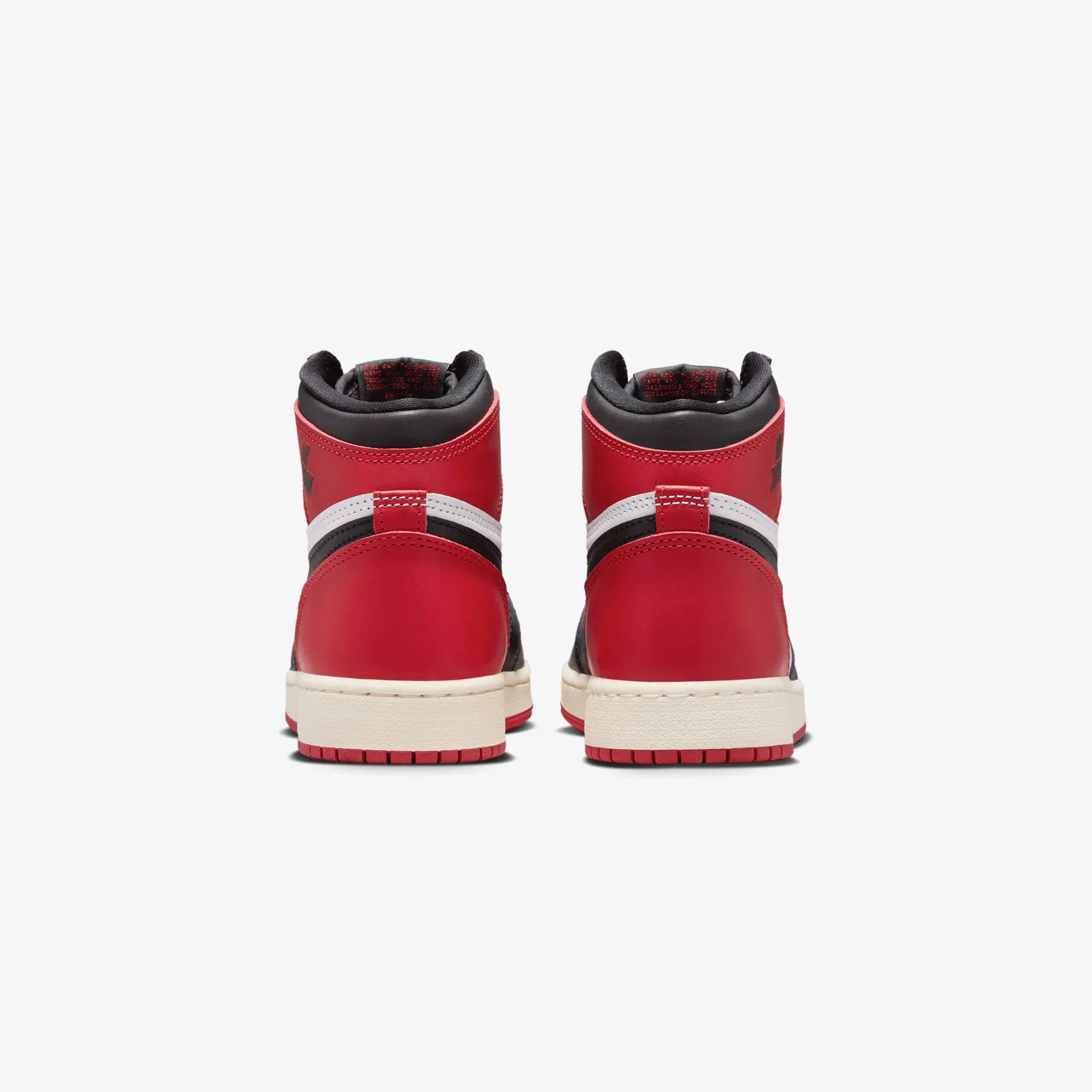 JORDAN AIR JORDAN 1 HIGH OG (GS) "BLACK TOE" { WHITE/BLACK-VARSITY RED-SAIL