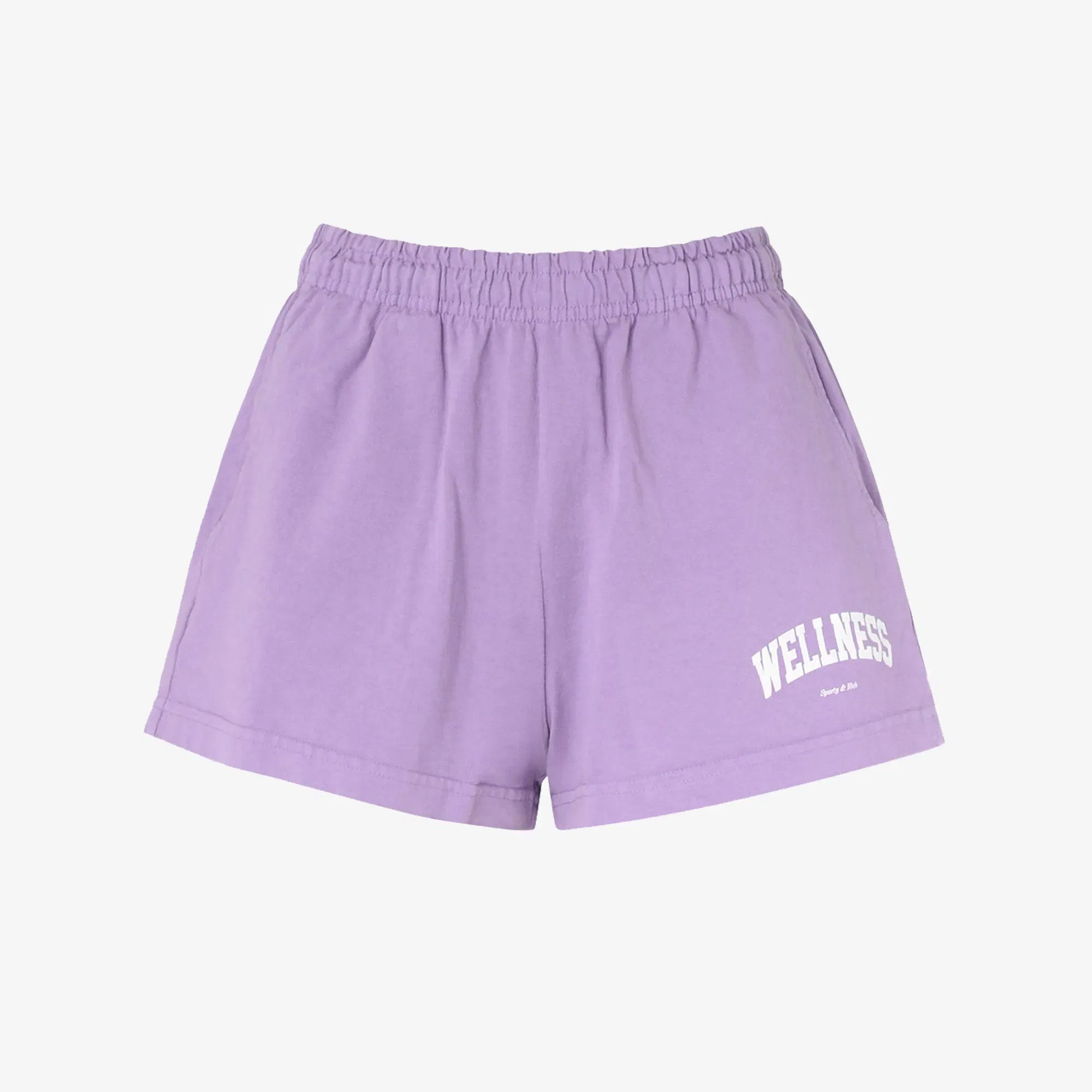 SPORTY & RICH WELLNESS IVY DISCO SHORT { VIOLET/WHITE