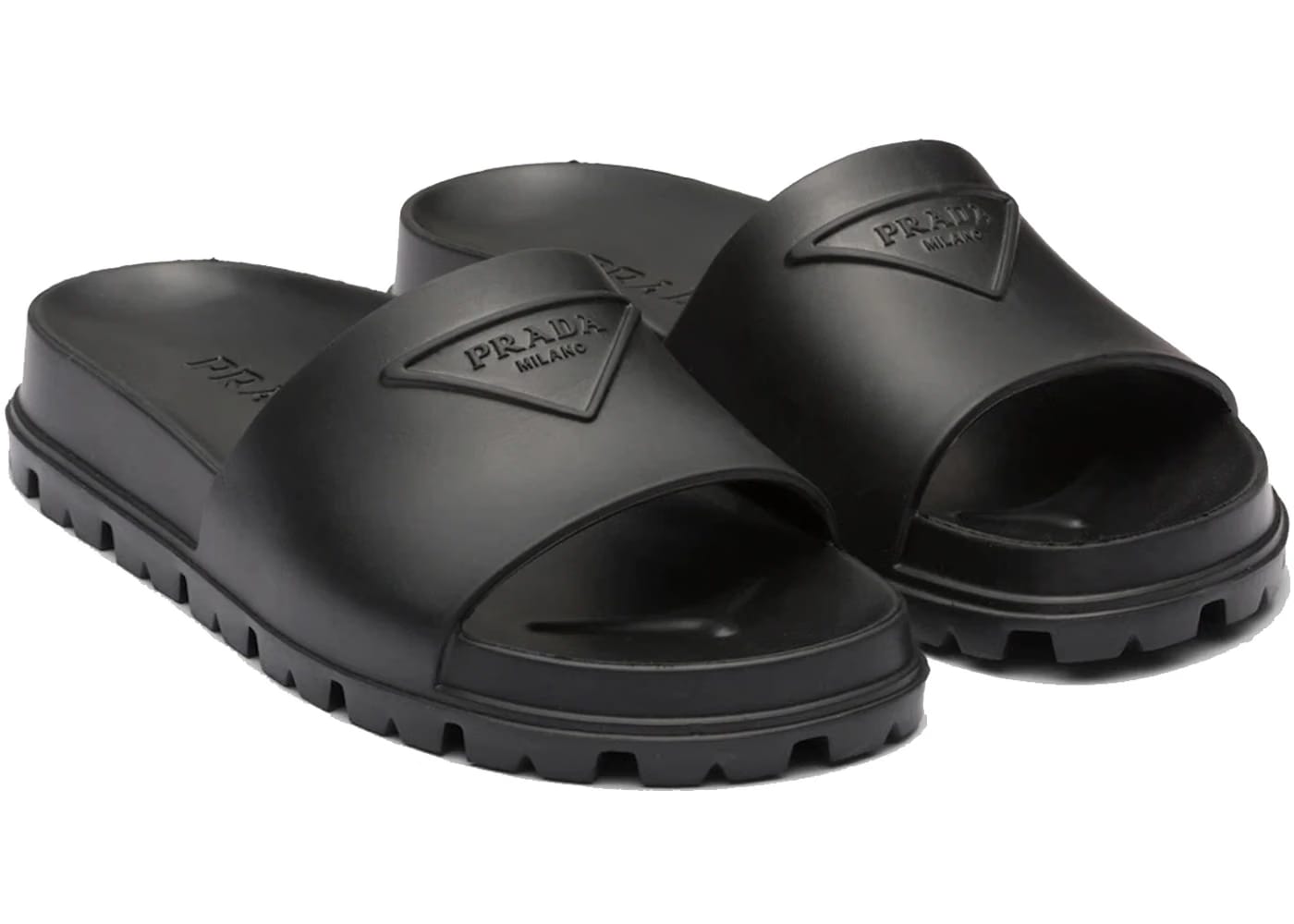 Prada Rubber Slides Black (Women's)