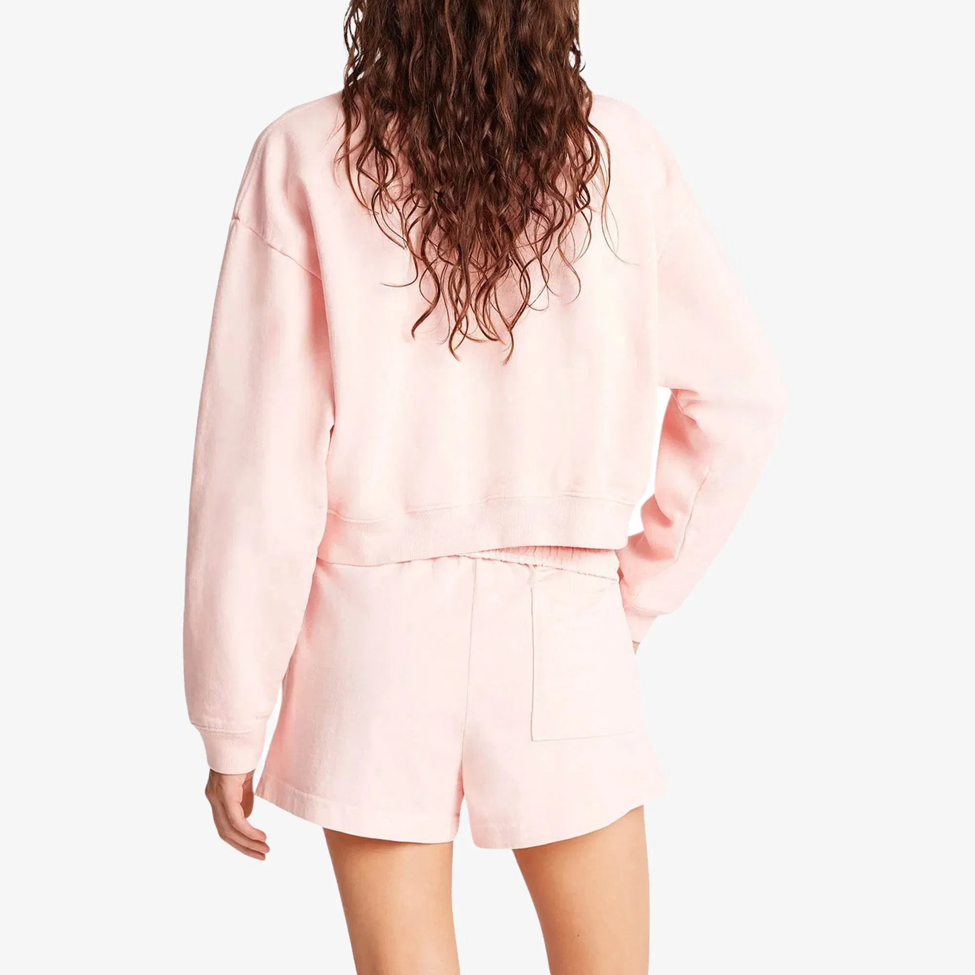 SPORTY & RICH CALIFORNIA CROPPED CREWNECK { BALLET/WHITE