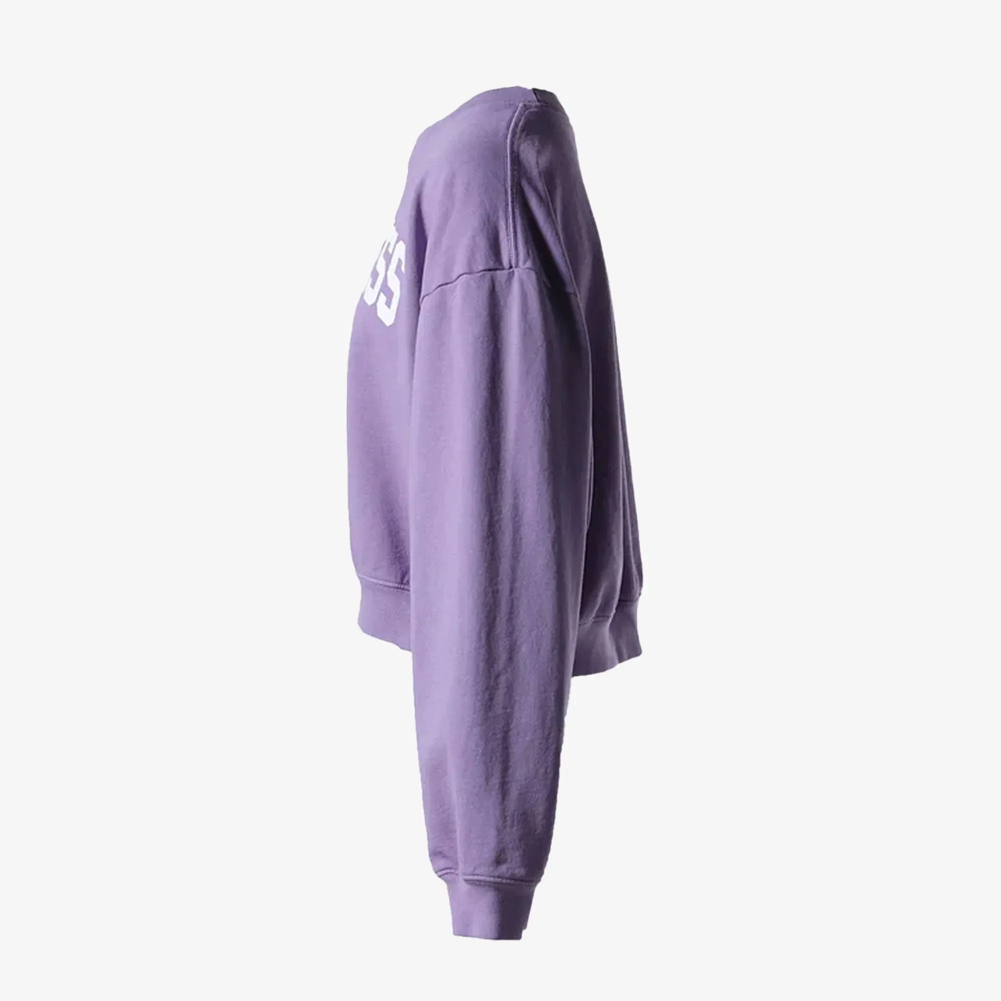 SPORTY & RICH WELLNESS IVY CROPPED CREWNECK { VIOLET/WHITE