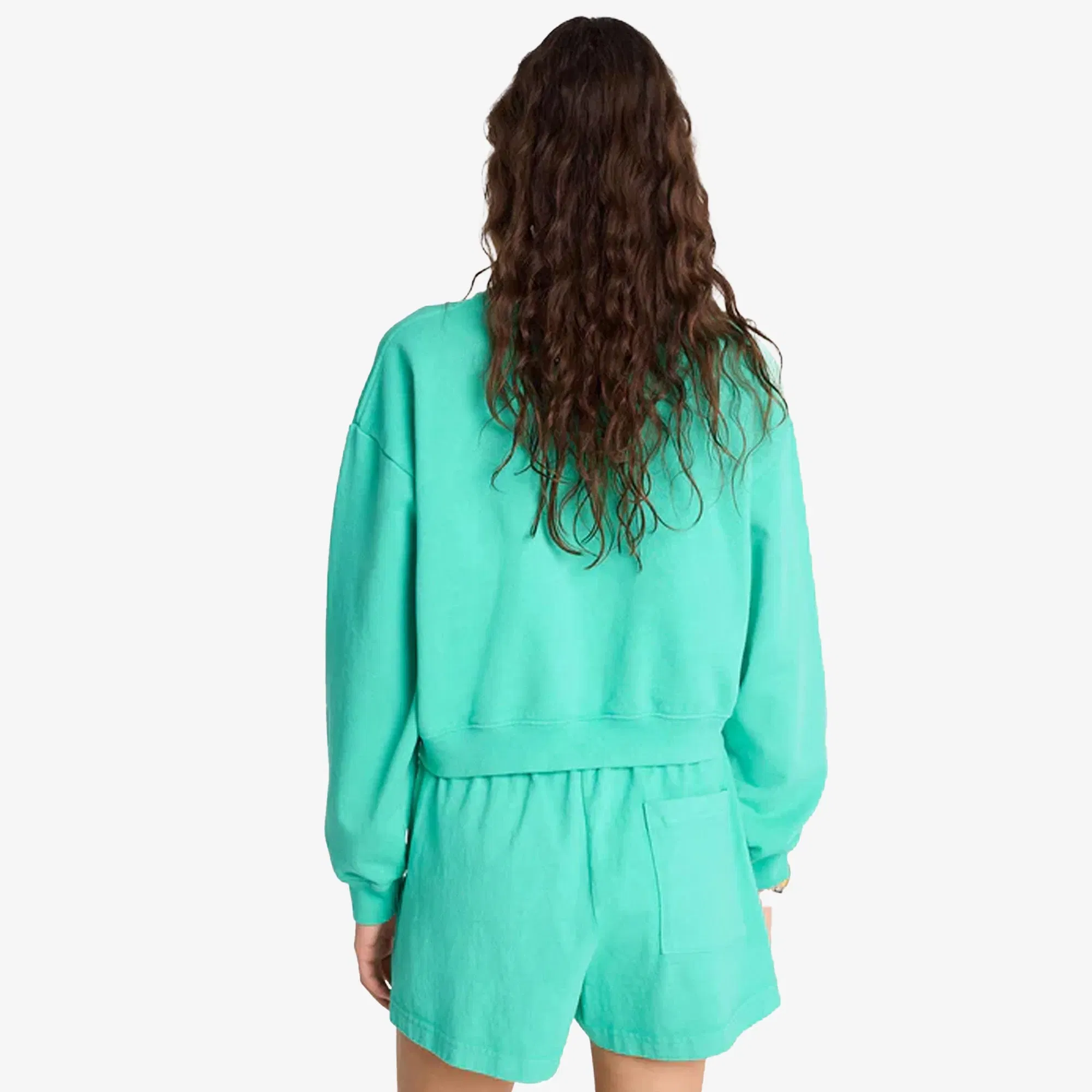 SPORTY & RICH NY TENNIS CLUB CROPPED CREW NECK CARIBBEAN { GREEN