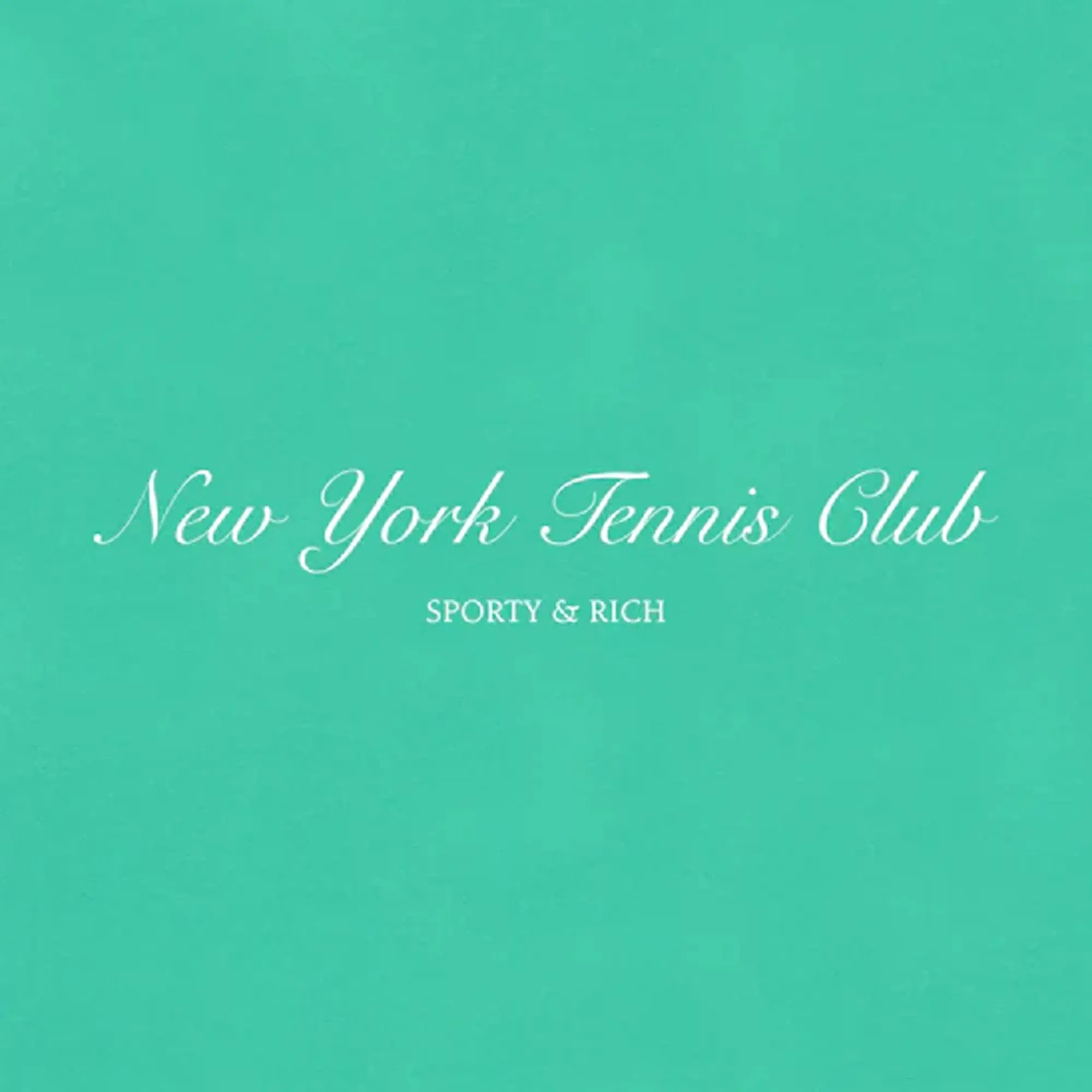 SPORTY & RICH NY TENNIS CLUB CROPPED CREW NECK CARIBBEAN { GREEN