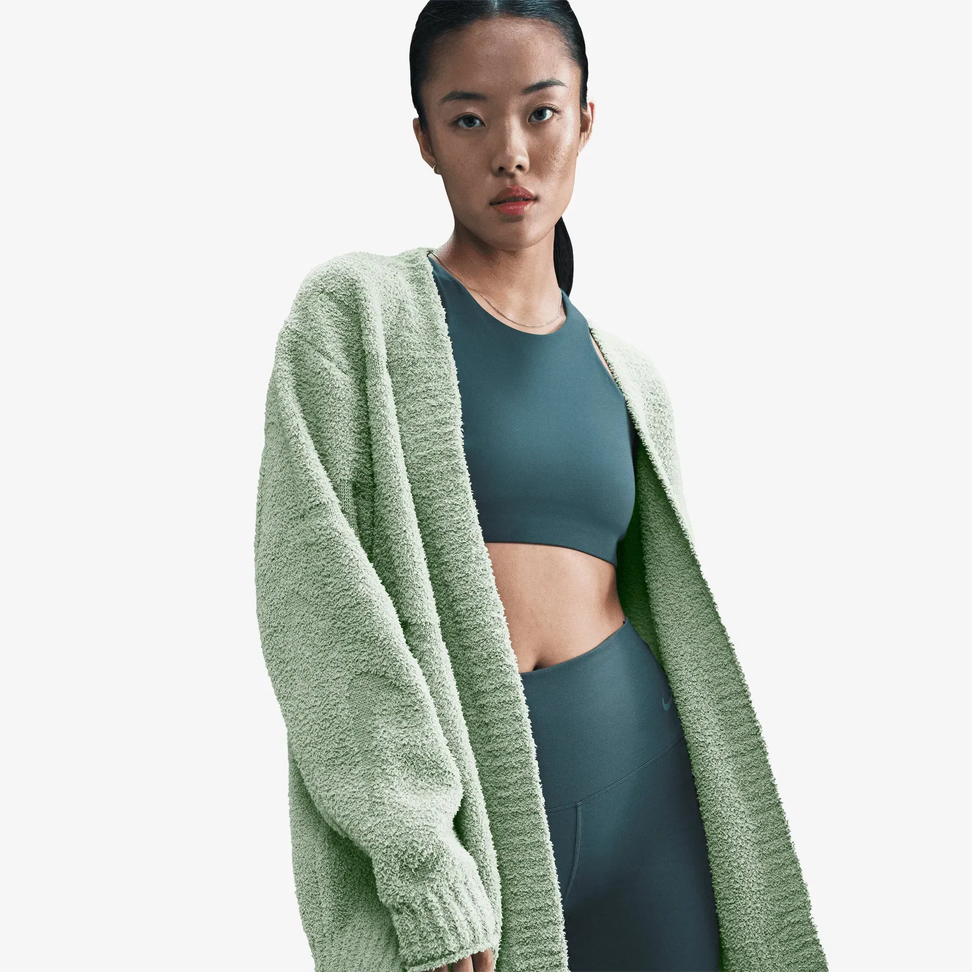 NIKE SPORTSWEAR PHOENIX COZY BOUCLE { GREEN