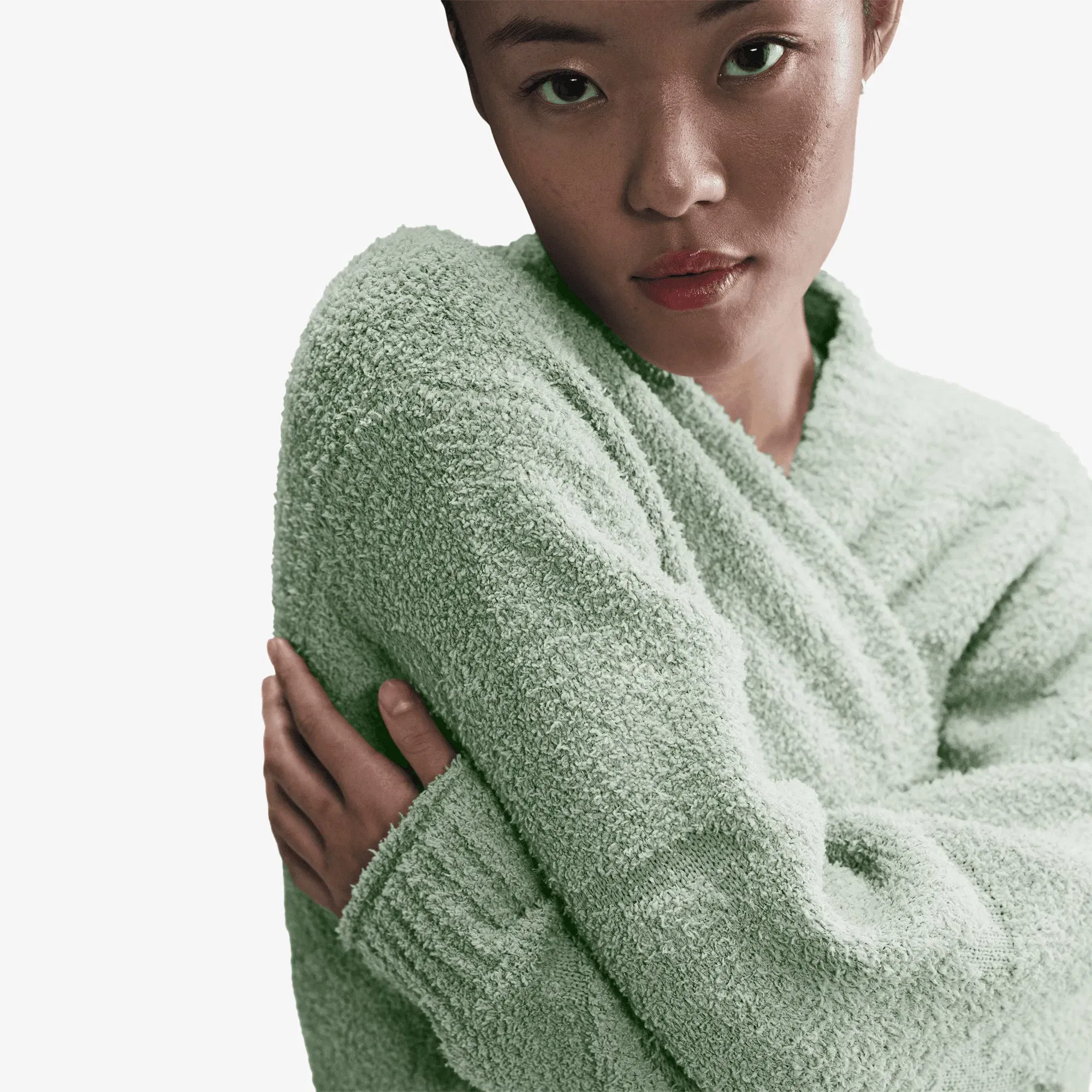 NIKE SPORTSWEAR PHOENIX COZY BOUCLE { GREEN