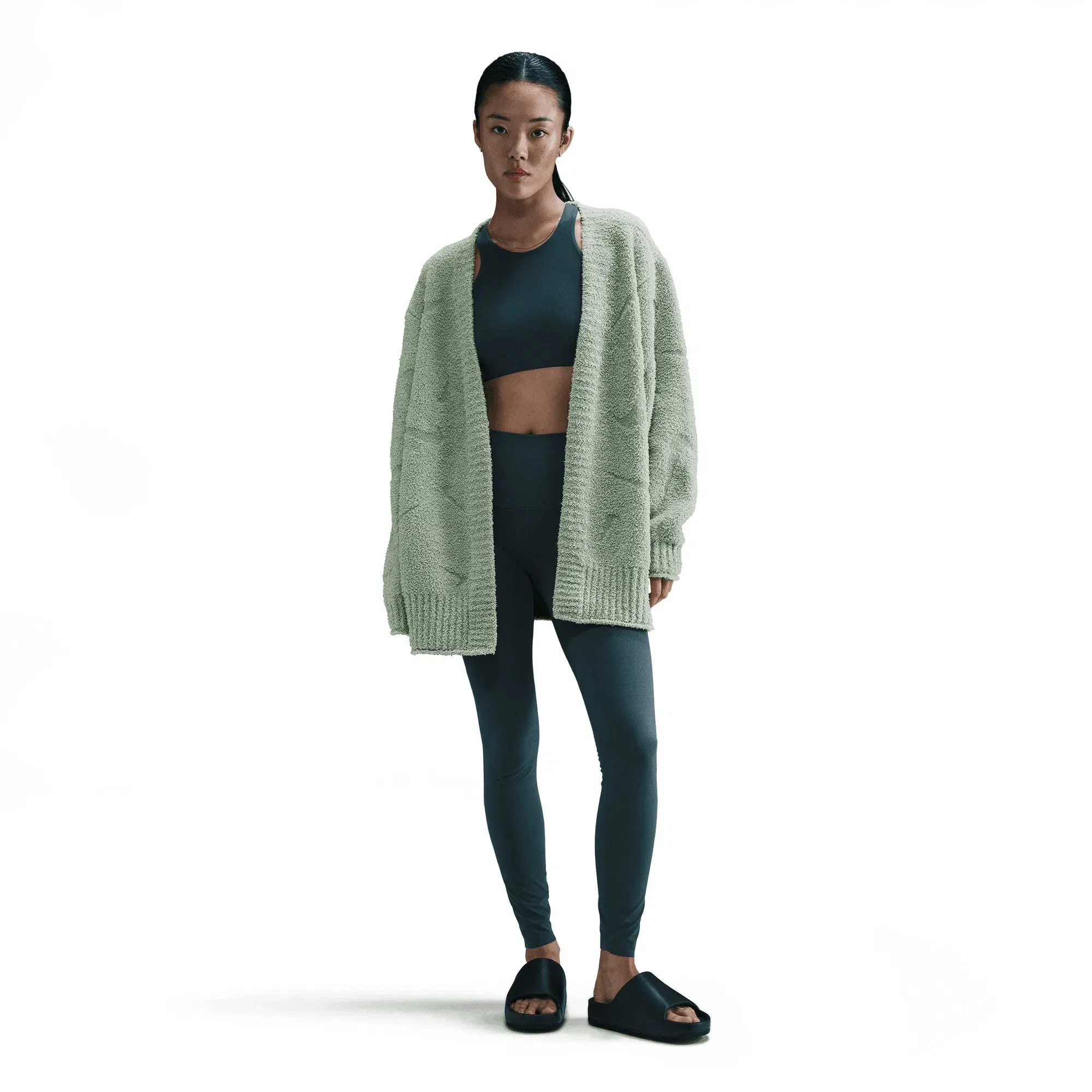 NIKE SPORTSWEAR PHOENIX COZY BOUCLE { GREEN
