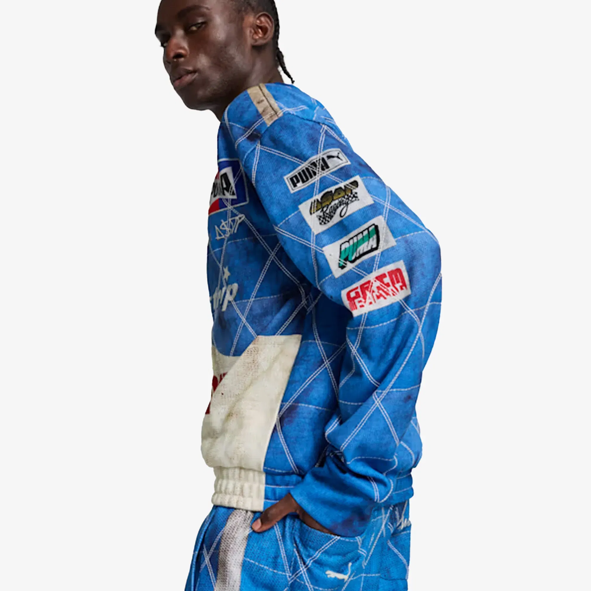 PUMA X A$AP ROCKY QUILTED SWEATSHIRT { CLYDE ROYAL