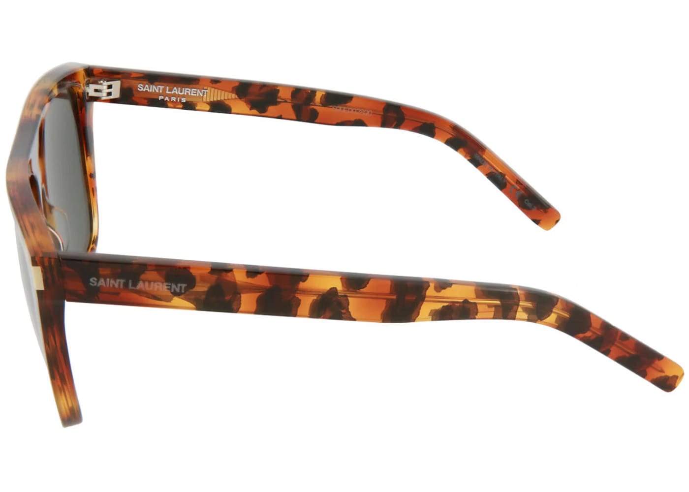 Saint Laurent Square-Frame Acetate Sunglasses Havana/Grey (SL1-30000164-015)