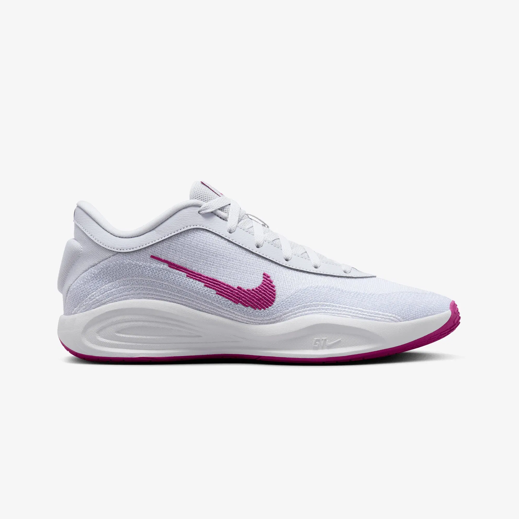 NIKE G.T. HUSTLE ACADEMY EP { PURE PLATINUM/HOT FUCHSIA-WHITE