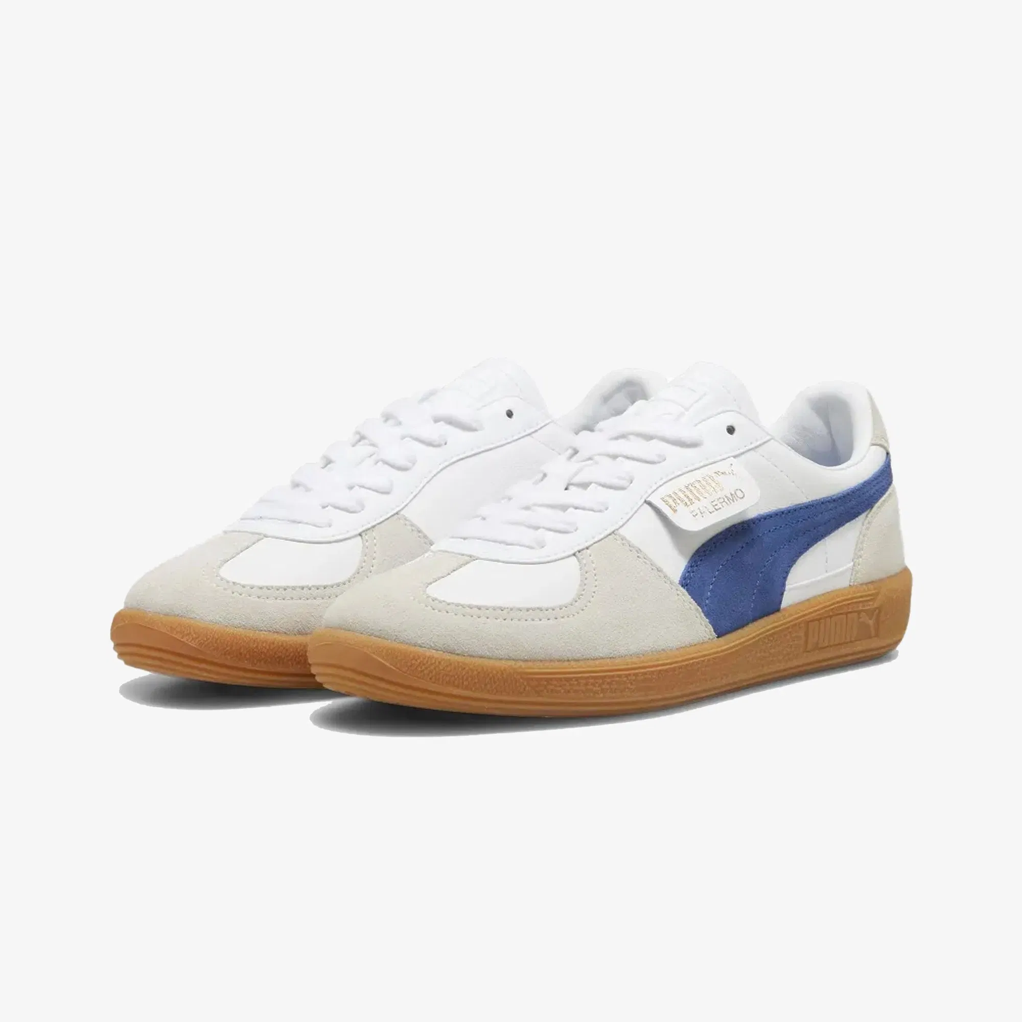 PUMA PALERMO LTH { PUMA WHITE/VAPOR GRAY/CLYDE ROYAL