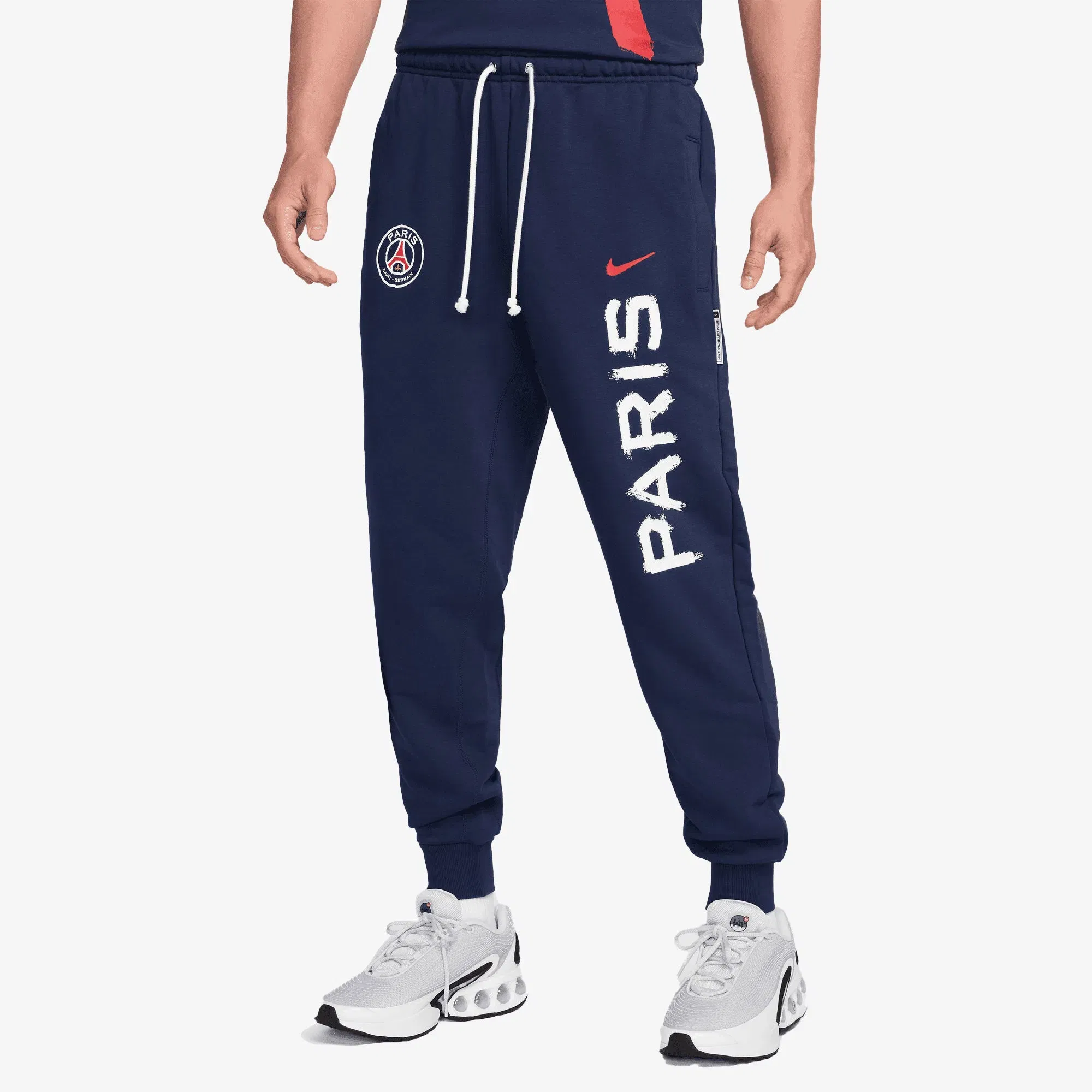 NIKE PARIS SAINT-GERMAIN STANDARD ISSUE DRI-FIT SOCCER TAPERED PANT { MIDNIGHT NAVY/UNIVERSITY RED