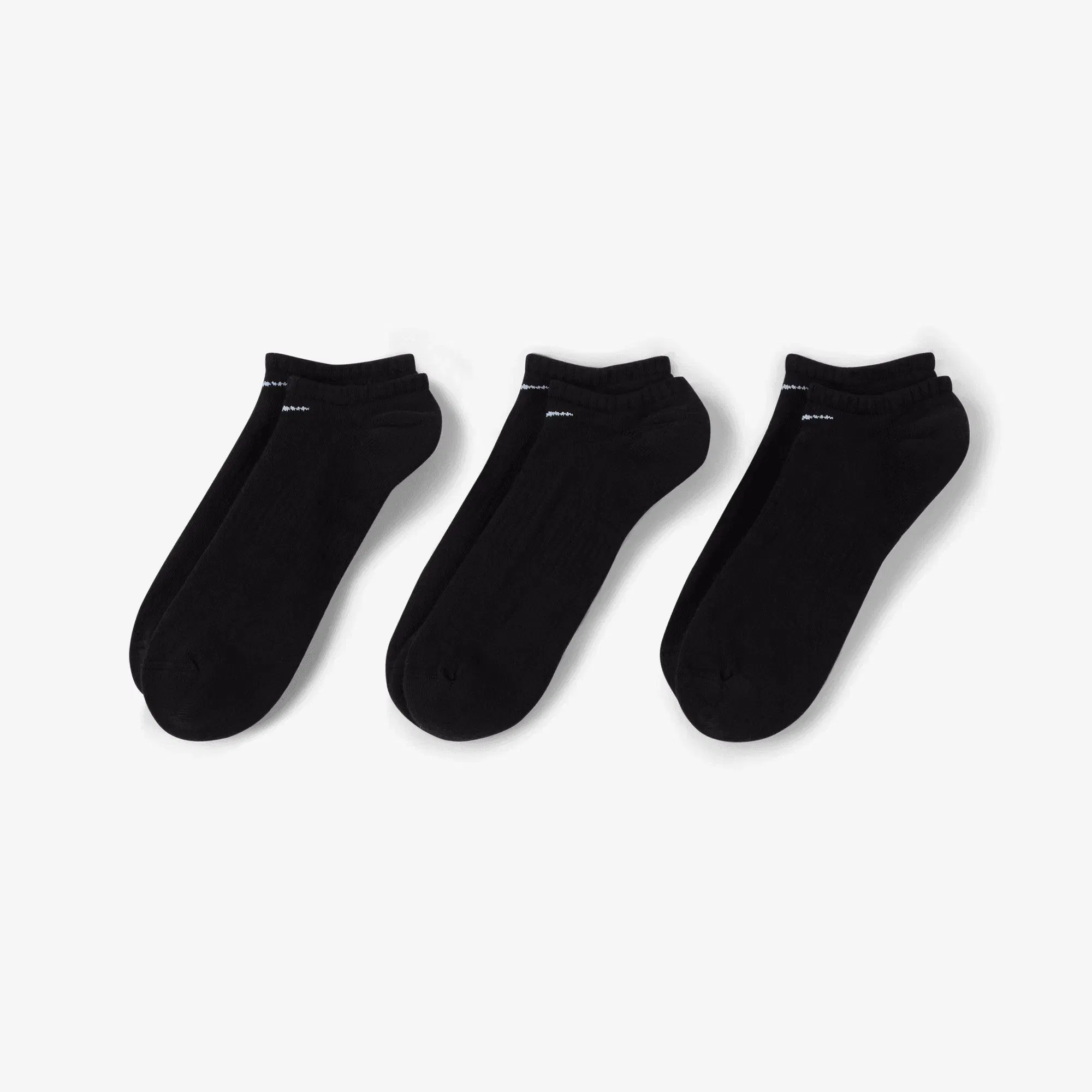 NIKE EVERYDAY CUSHIONED TRAINING NO-SHOW SOCKS { BLACK/WHITE