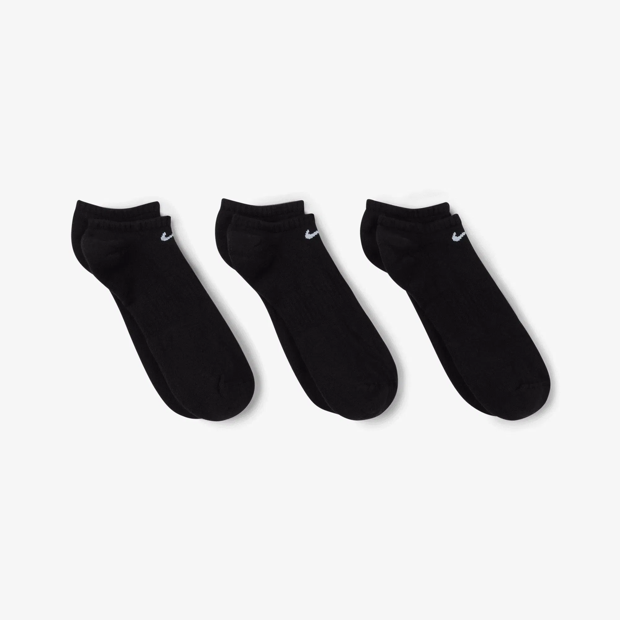 NIKE EVERYDAY CUSHIONED TRAINING NO-SHOW SOCKS { BLACK/WHITE