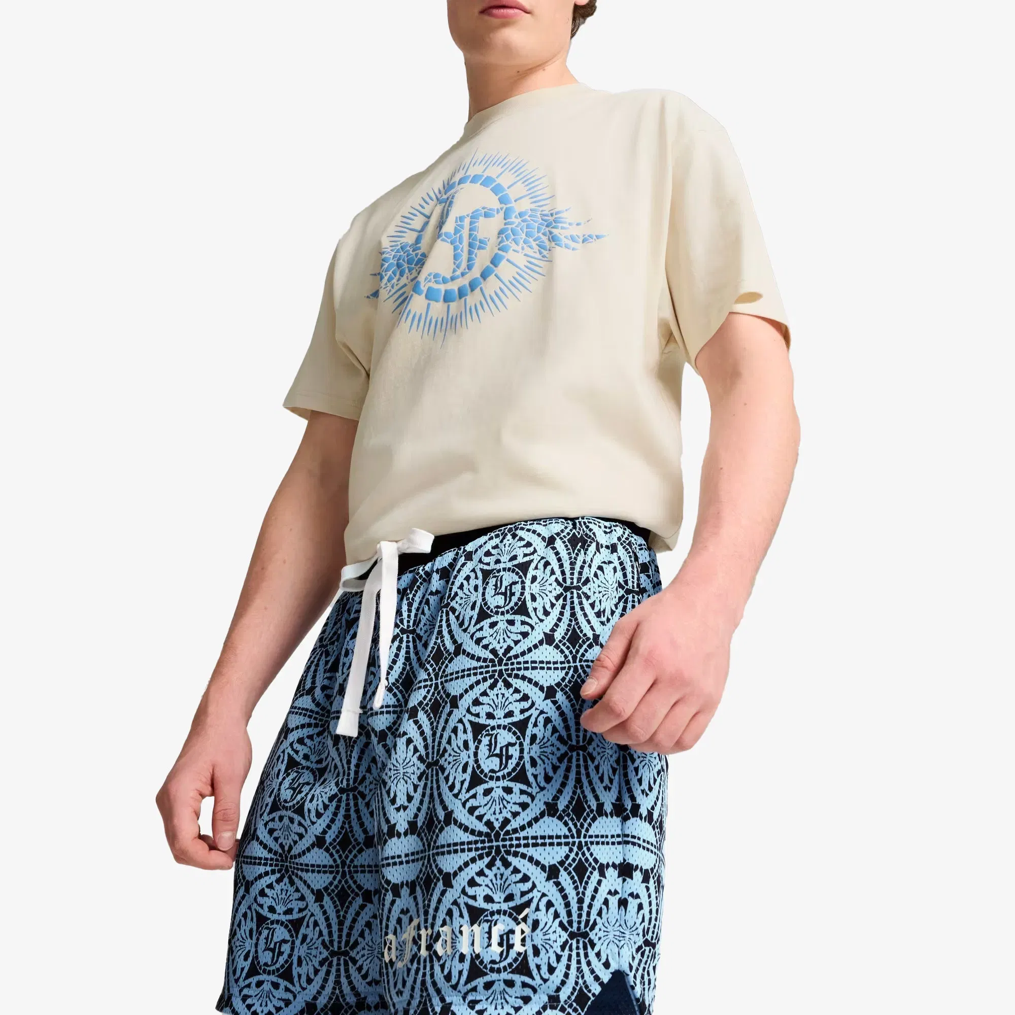 PUMA HOOPS X LF MOSIAC SHORTS { TEAM LIGHT BLUE