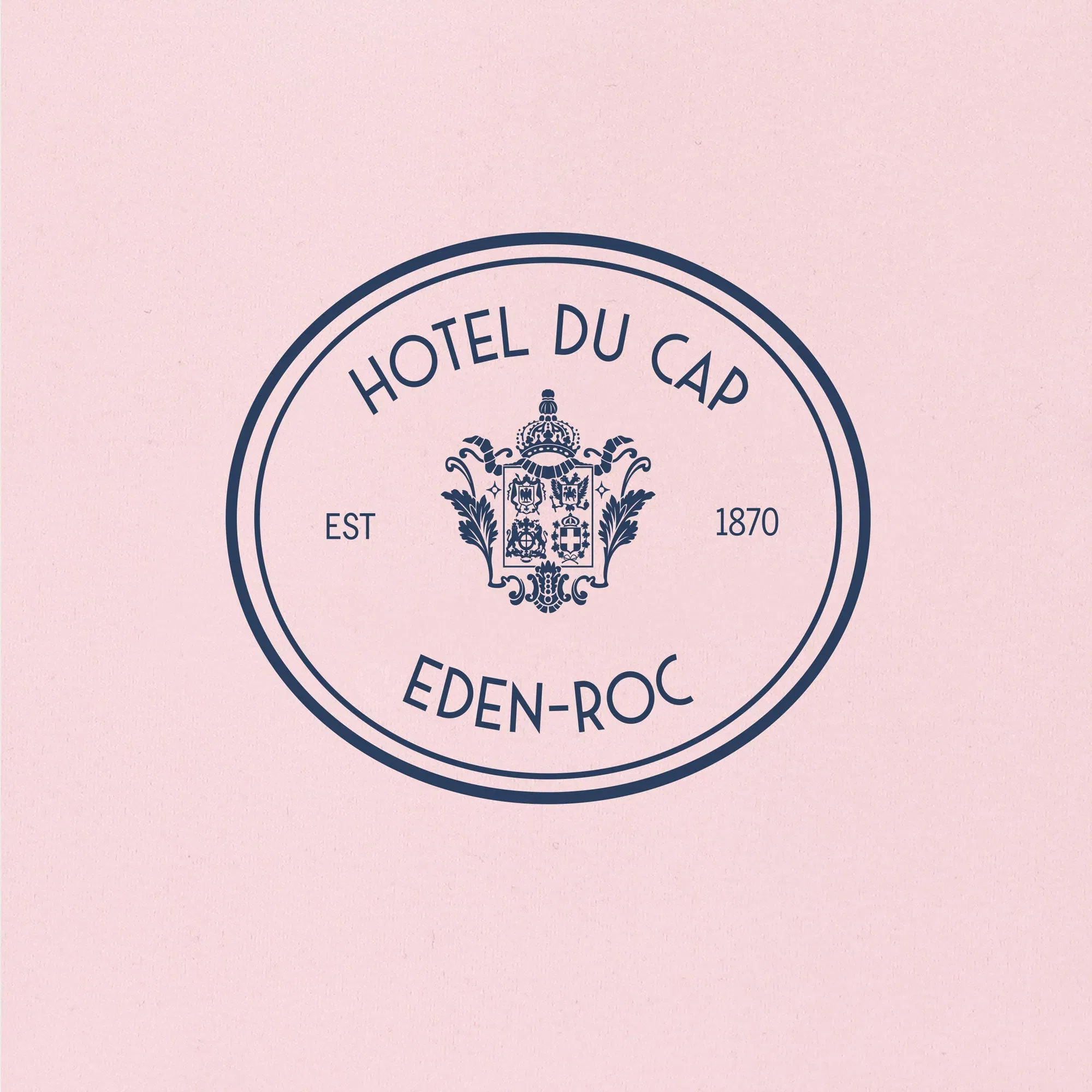 SPORTY & RICH HOTEL DU CAP T-SHIRT { EDEN PINK/NAVY