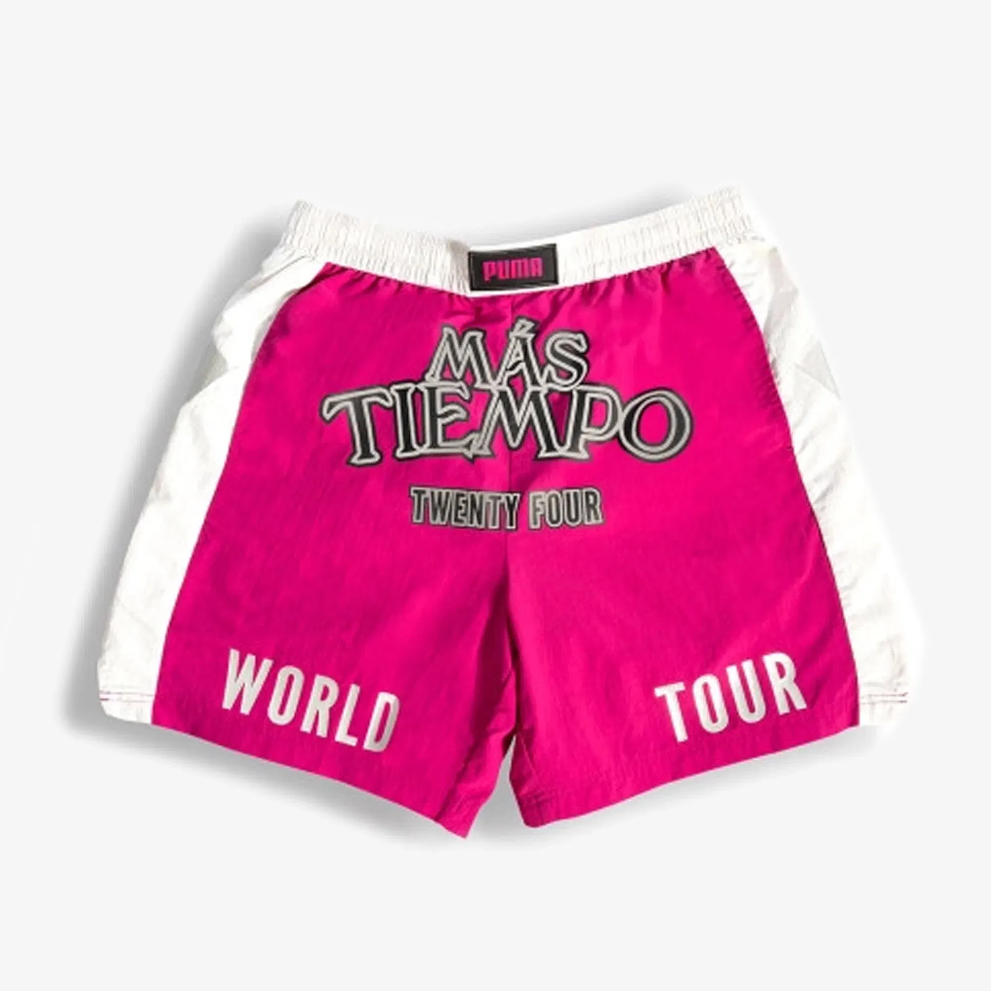 PUMA MAS TIEMPO RELAXED FIT SHORTS { MAGENTA GLEAM