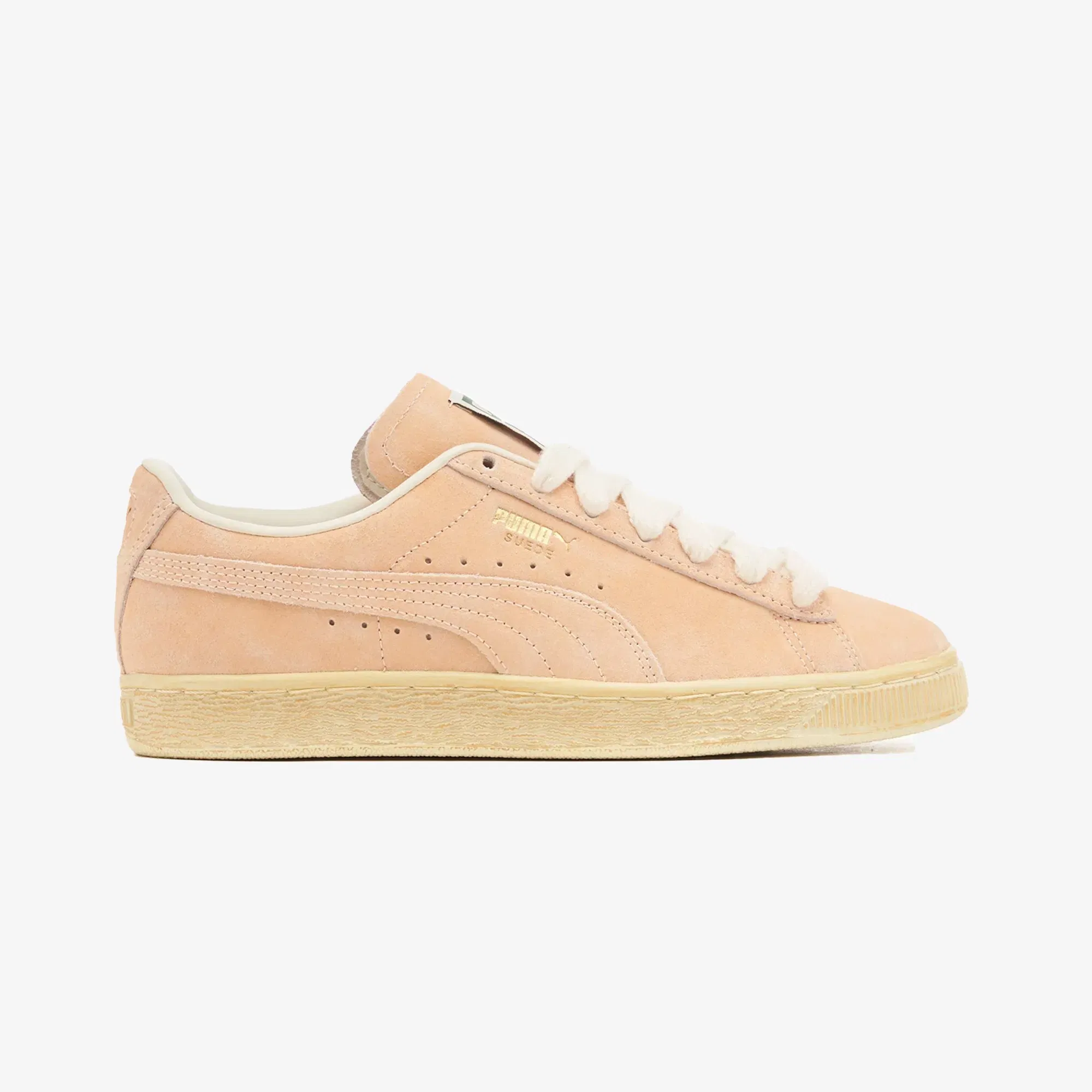 PUMA SUEDE FADED { BRIGHT MELON-FROSTED IVORY