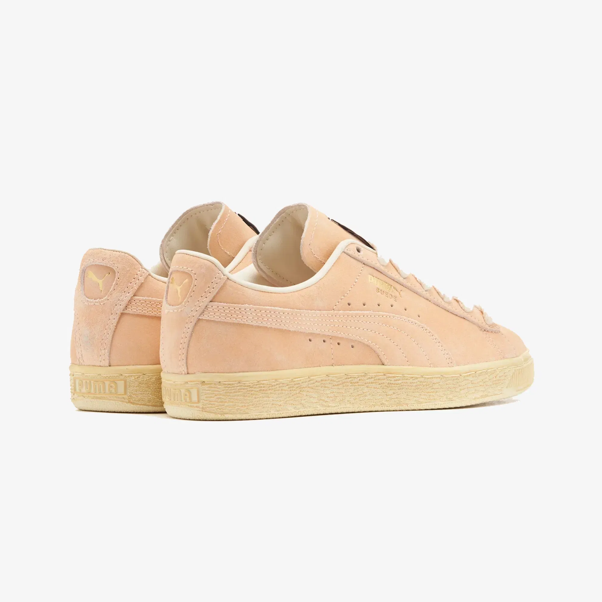 PUMA SUEDE FADED { BRIGHT MELON-FROSTED IVORY