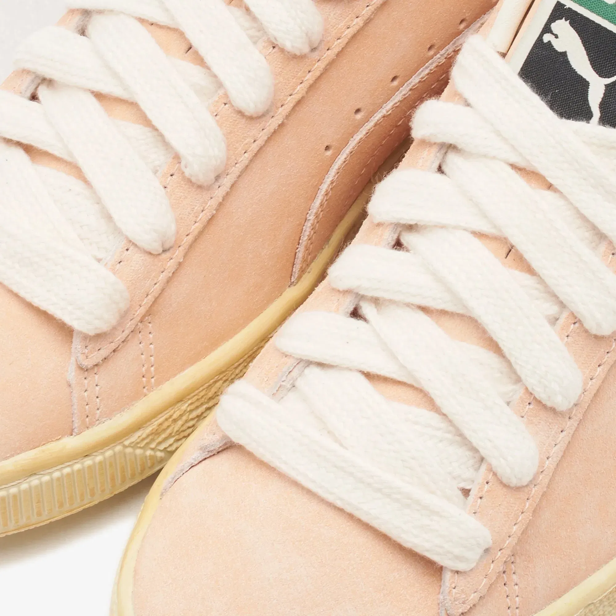 PUMA SUEDE FADED { BRIGHT MELON-FROSTED IVORY