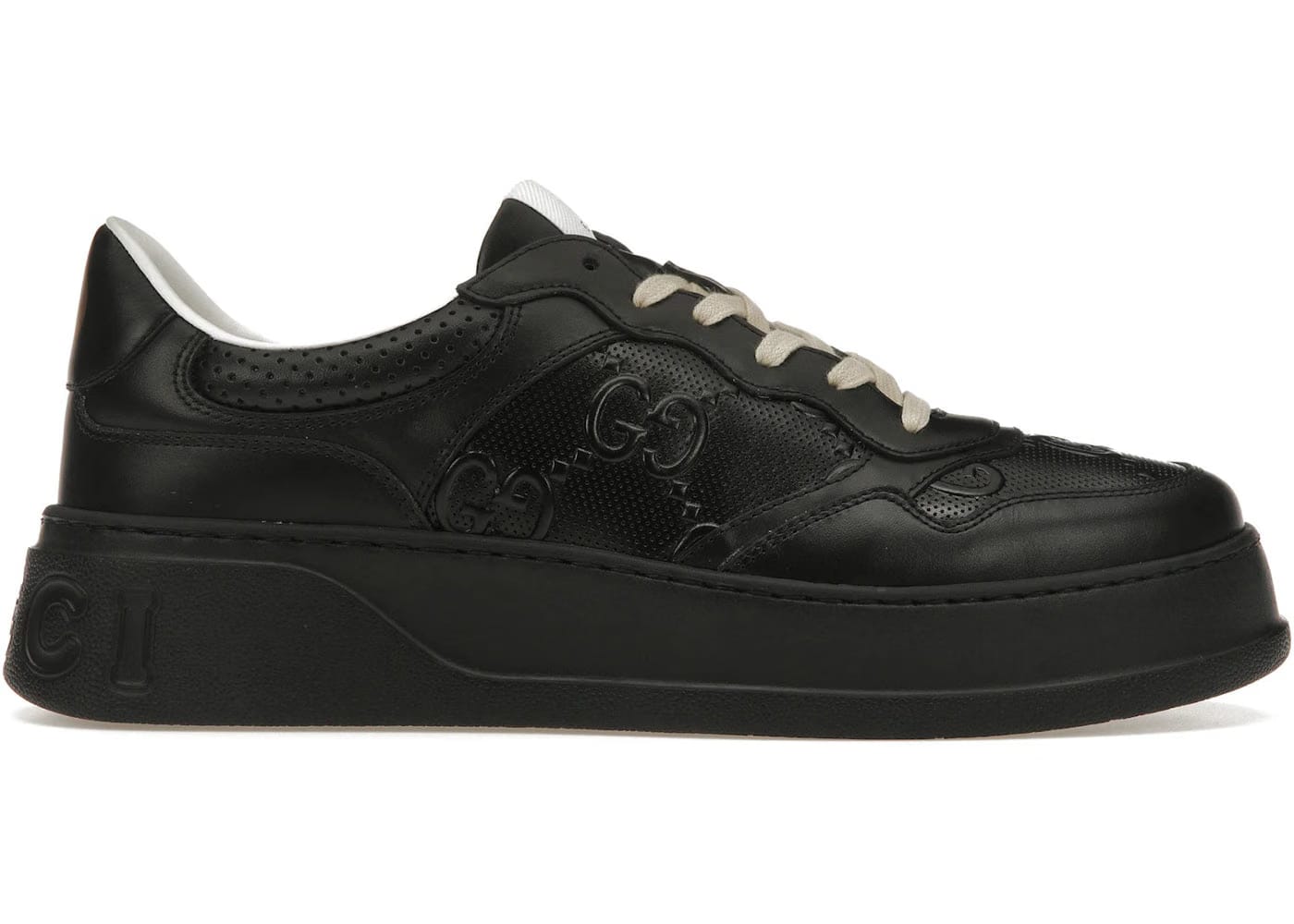 Gucci GG Embossed Black Leather