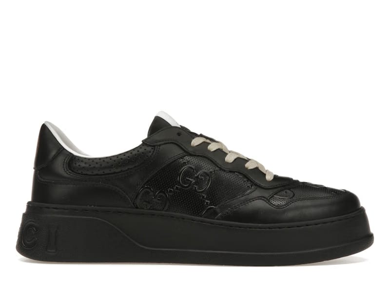 Gucci GG Embossed Black Leather
