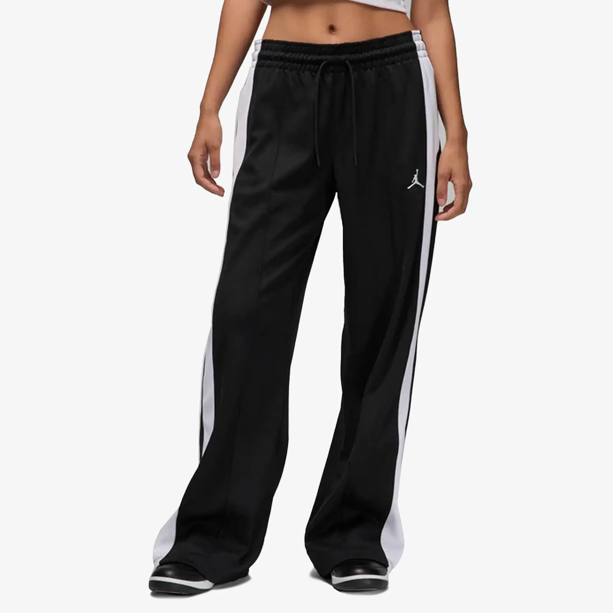 JORDAN KNIT TRACK PANTS { BLACK/WHITE/WHITE