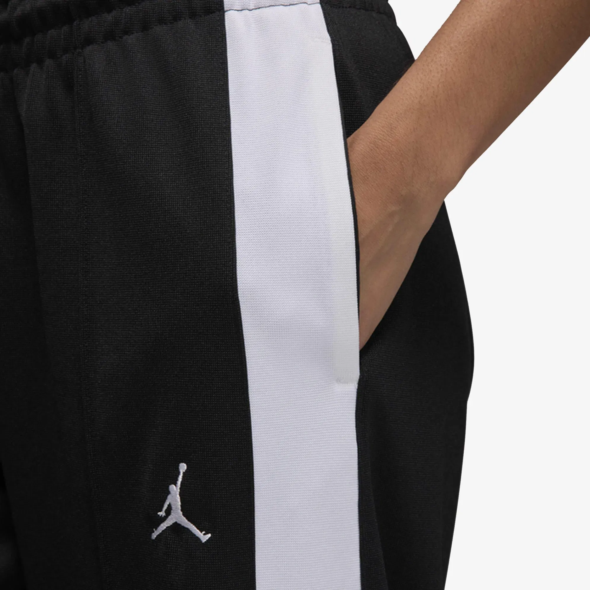 JORDAN KNIT TRACK PANTS { BLACK/WHITE/WHITE