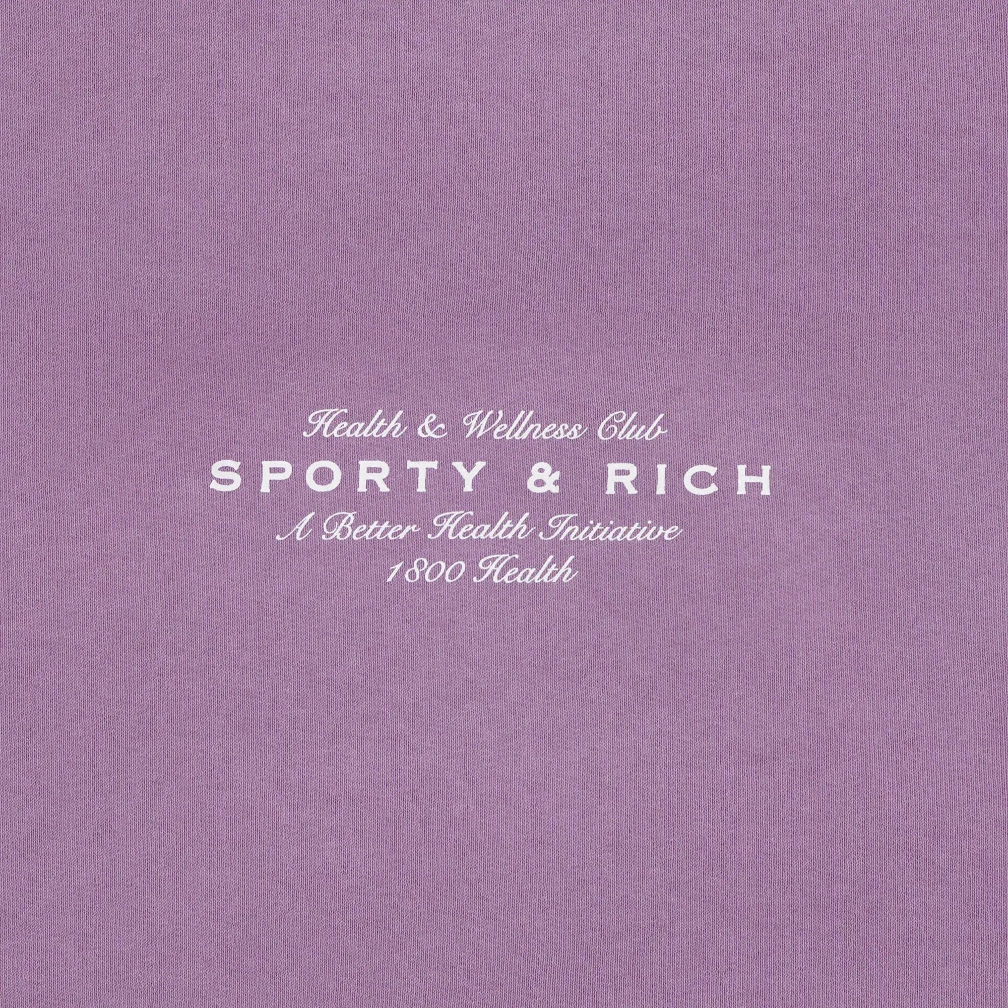 SPORTY & RICH HEALTH INITIATIVE DISCO SHORT { SOFT LAVENDER/WHITE
