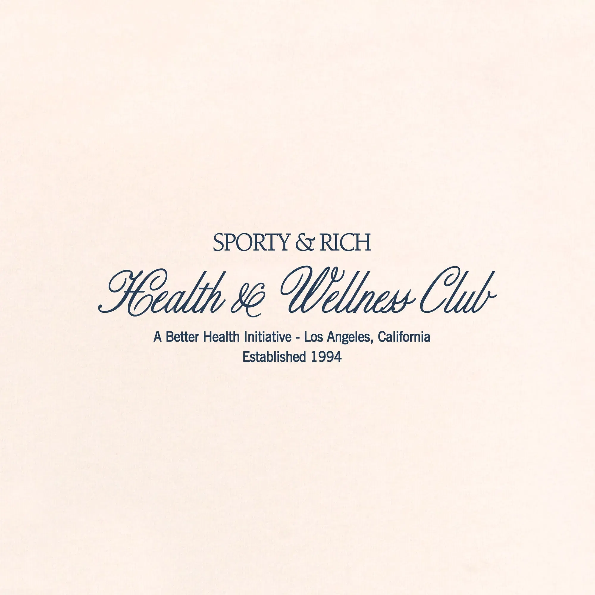 SPORTY & RICH H&W CLUB CROPPED HOODIE { CREAM/NAVY