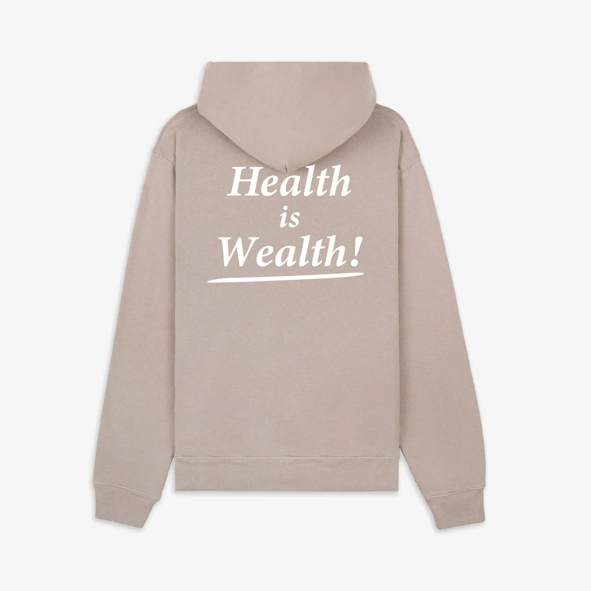 SPORTY & RICH HEALTH IS WEALTH HOODIE { ELEPHANT/WHITE