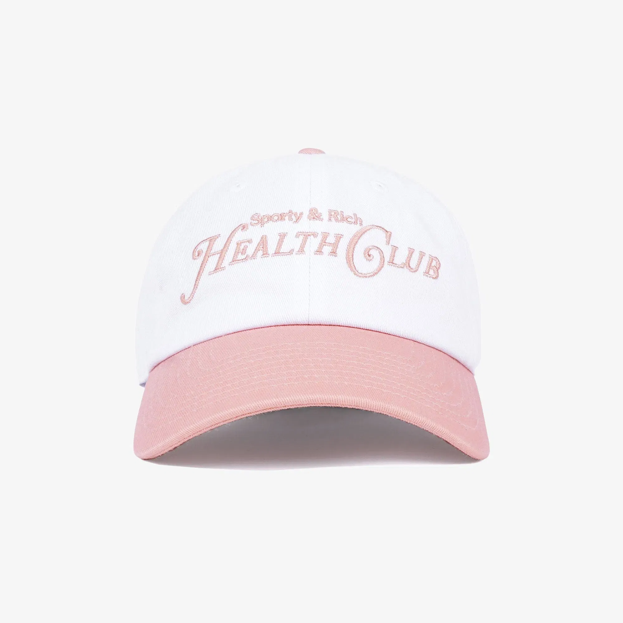 SPORTY & RICH RIZZOLI EMBROIDERED HAT { WHITE/BALLET