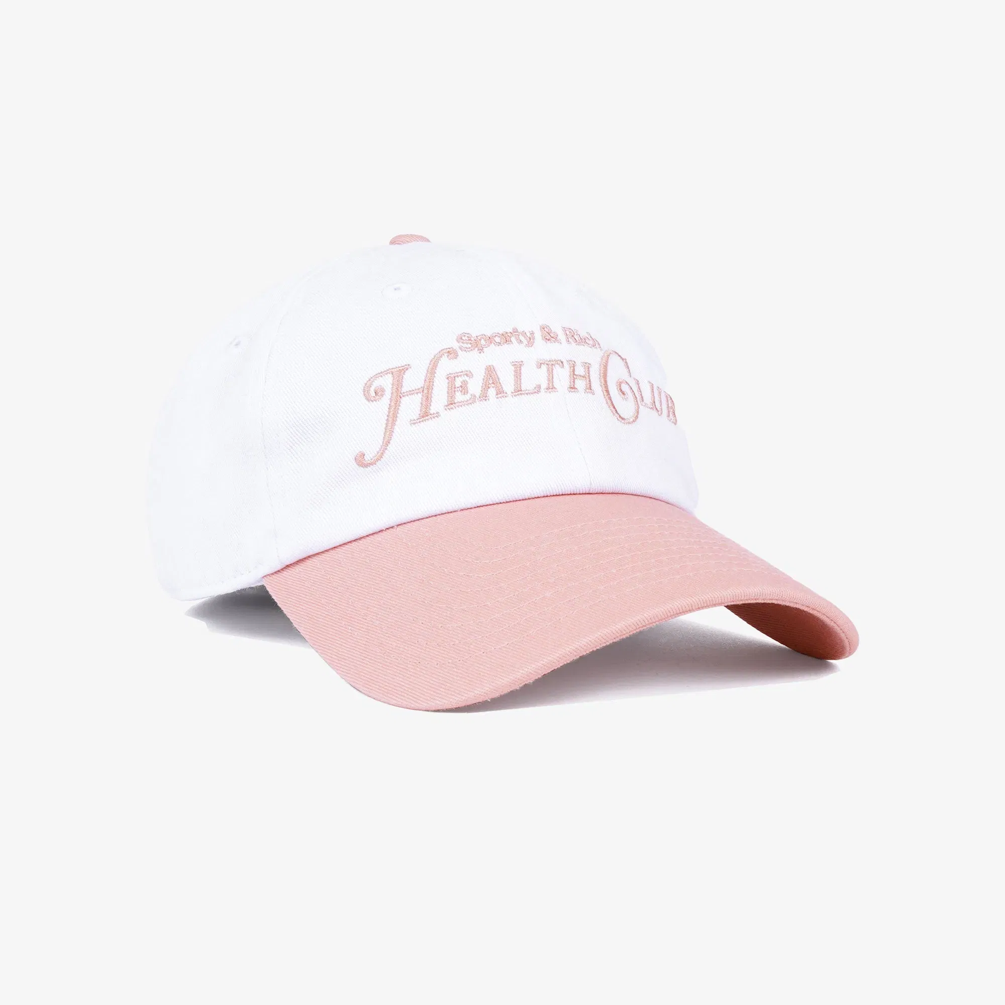 SPORTY & RICH RIZZOLI EMBROIDERED HAT { WHITE/BALLET