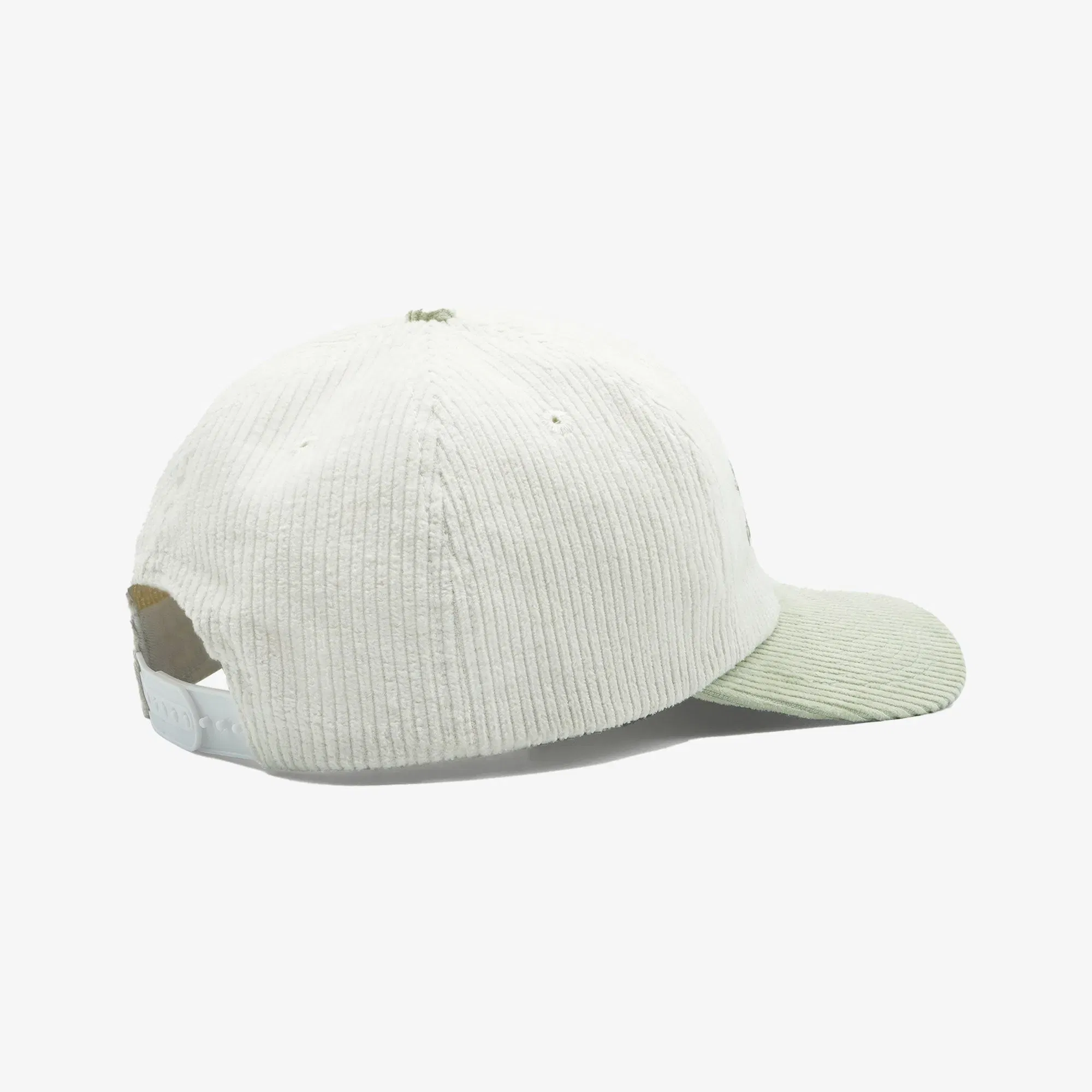 SPORTY & RICH DRAFT CORDUROY HAT { WHITE/SAGE