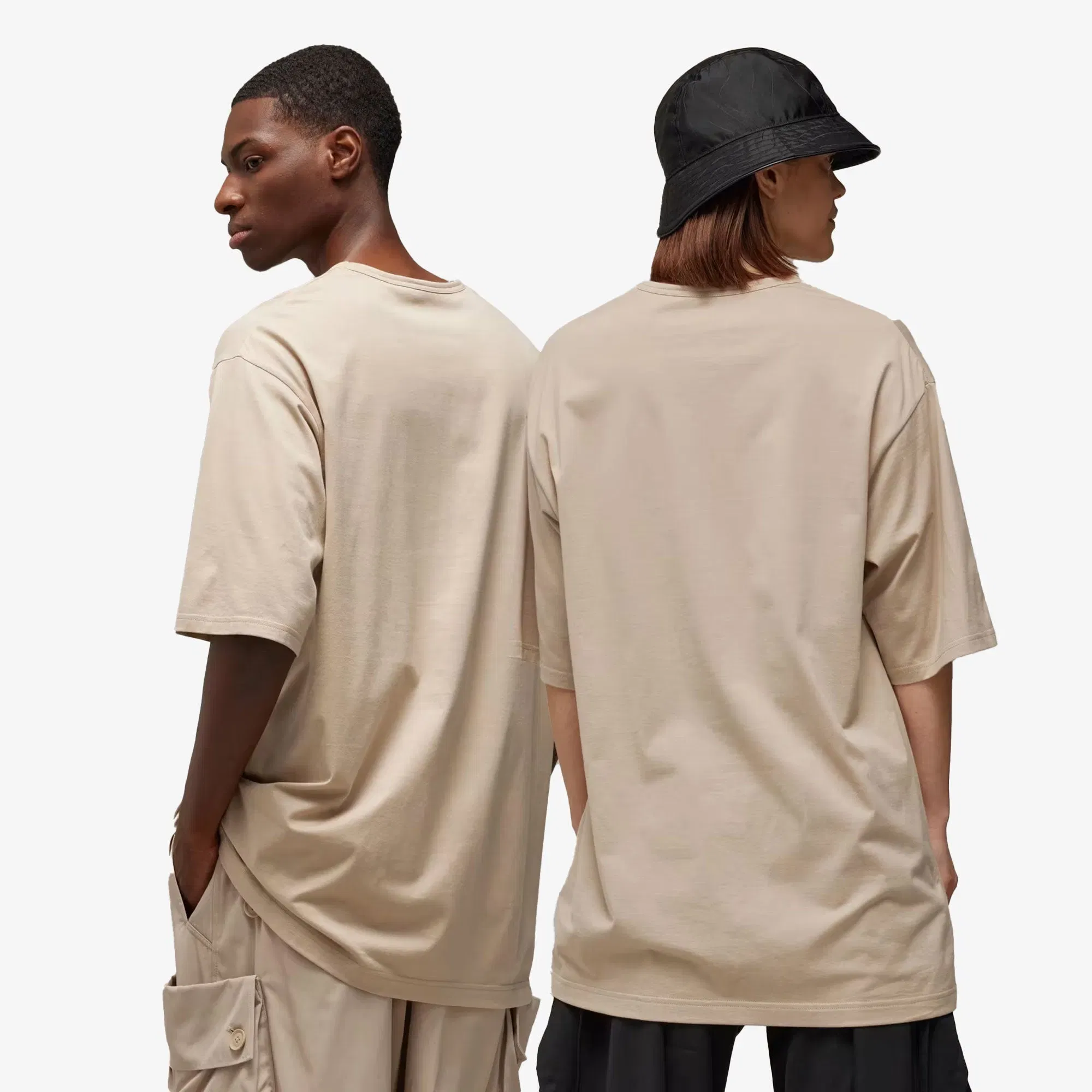 Y-3 BOXY SHORT SLEEVE TEE { CLAY BROWN