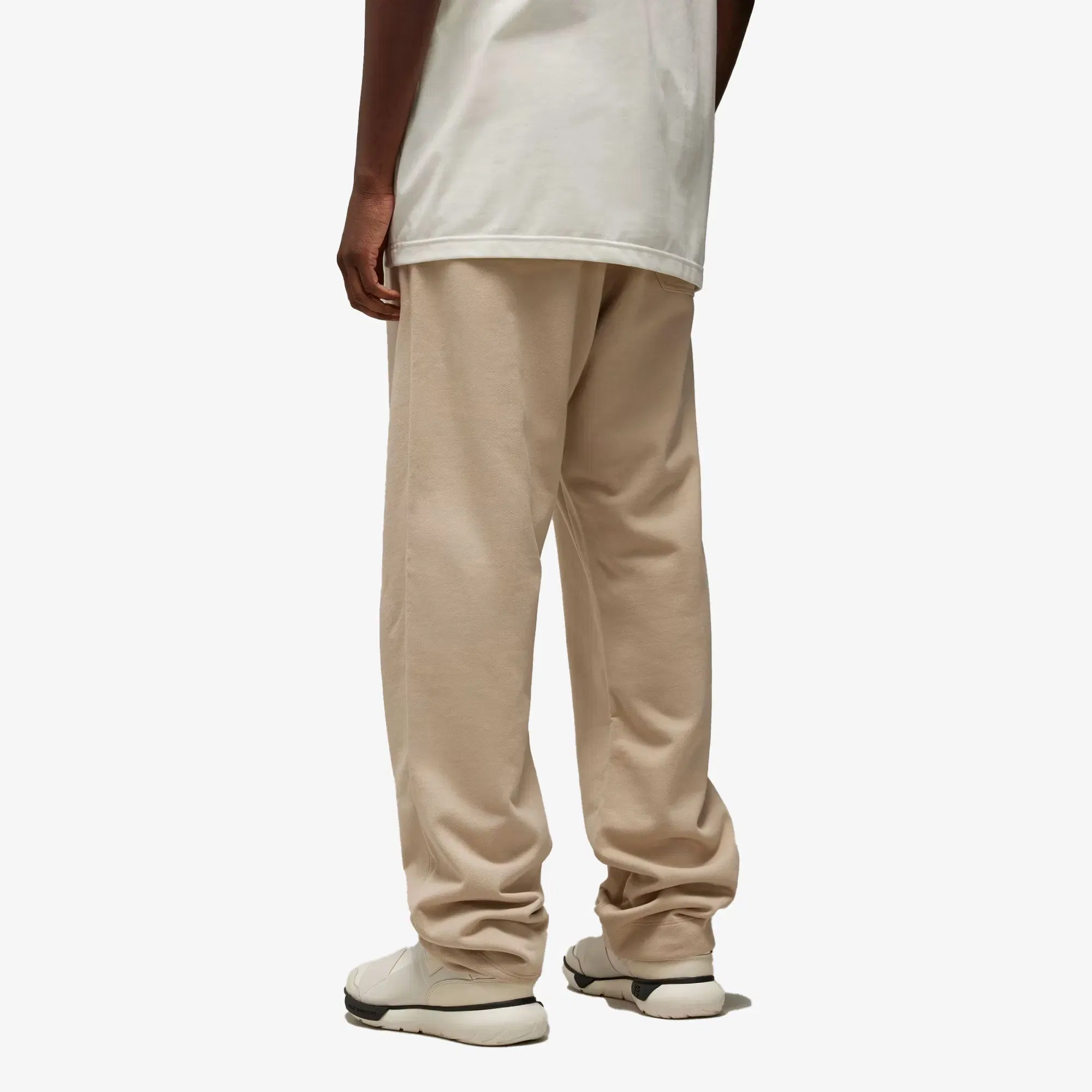 Y-3 FRENCH TERRY STRAIGHT PANTS { CLAY BROWN