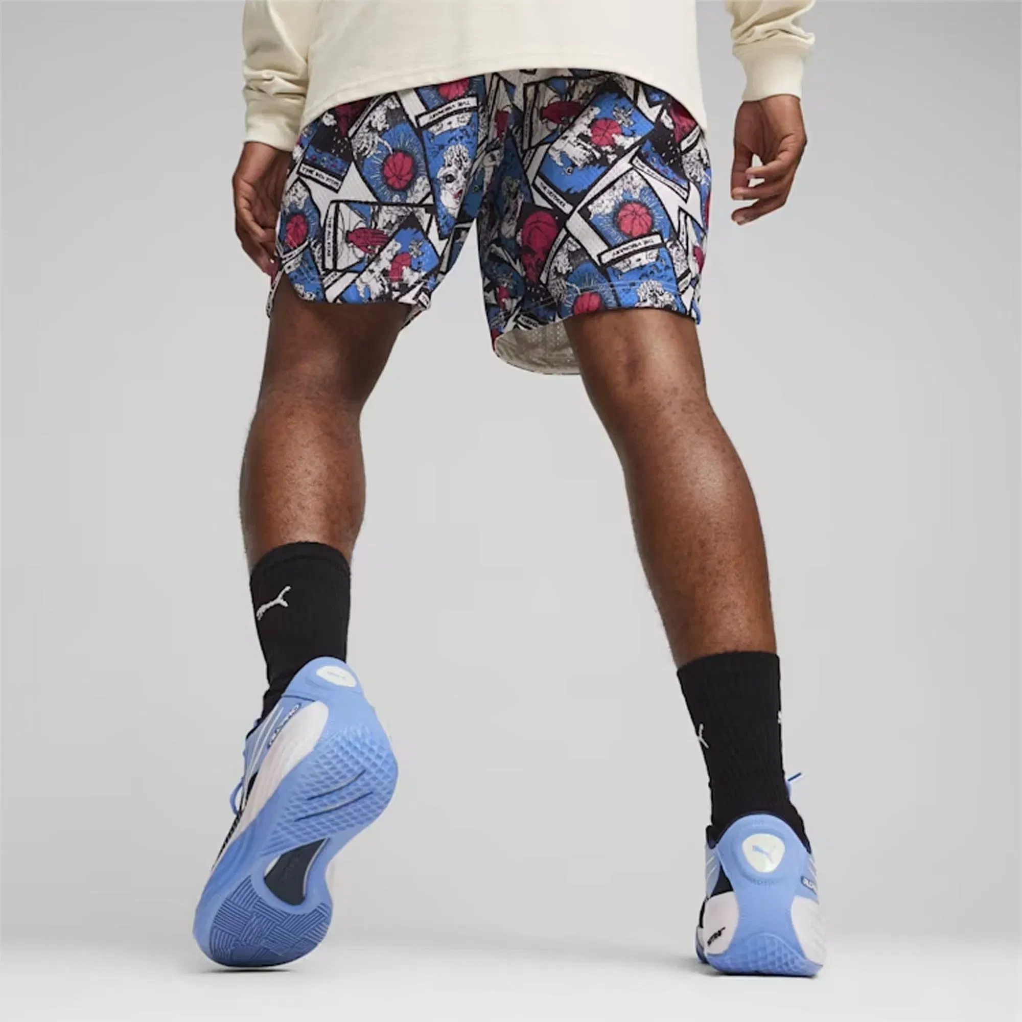 Puma IN YOUR CARDS BASKETBALL SHORTS { ALPINE SNOW-AOP