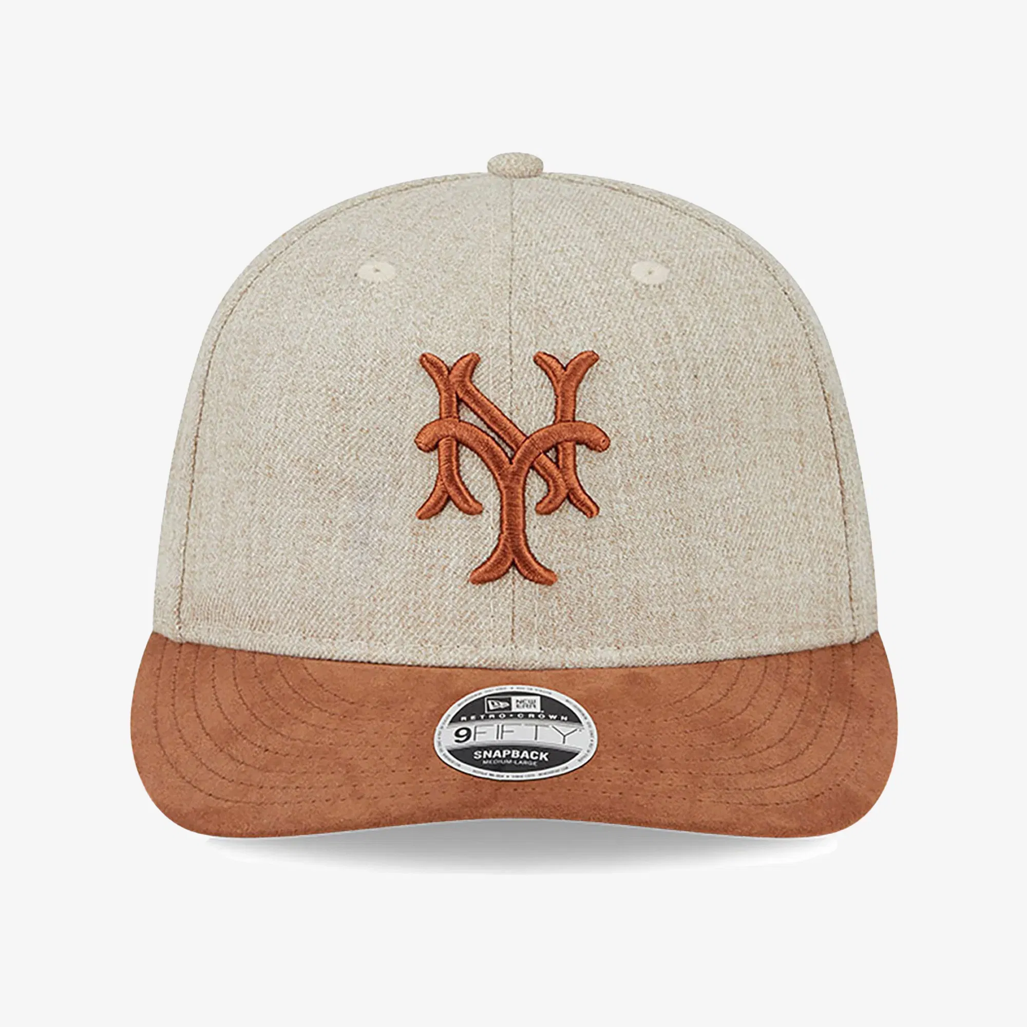 New Era NEW YORK METS MLB TWO TONE BROWN RETRO CROWN 9FIFTY STRAPBACK CAP { BROWN