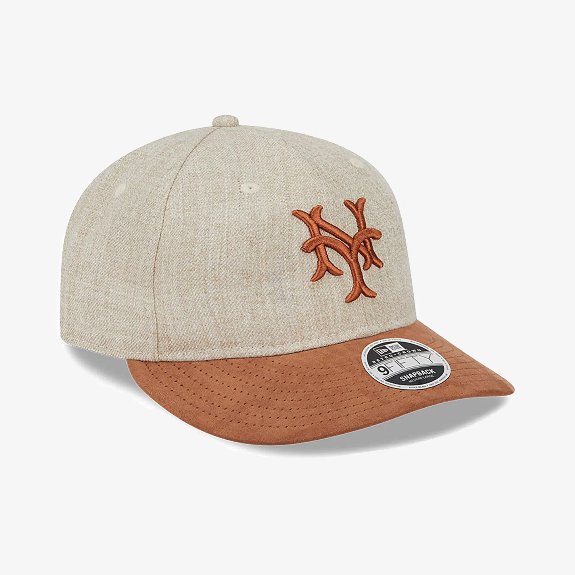 New Era NEW YORK METS MLB TWO TONE BROWN RETRO CROWN 9FIFTY STRAPBACK CAP { BROWN