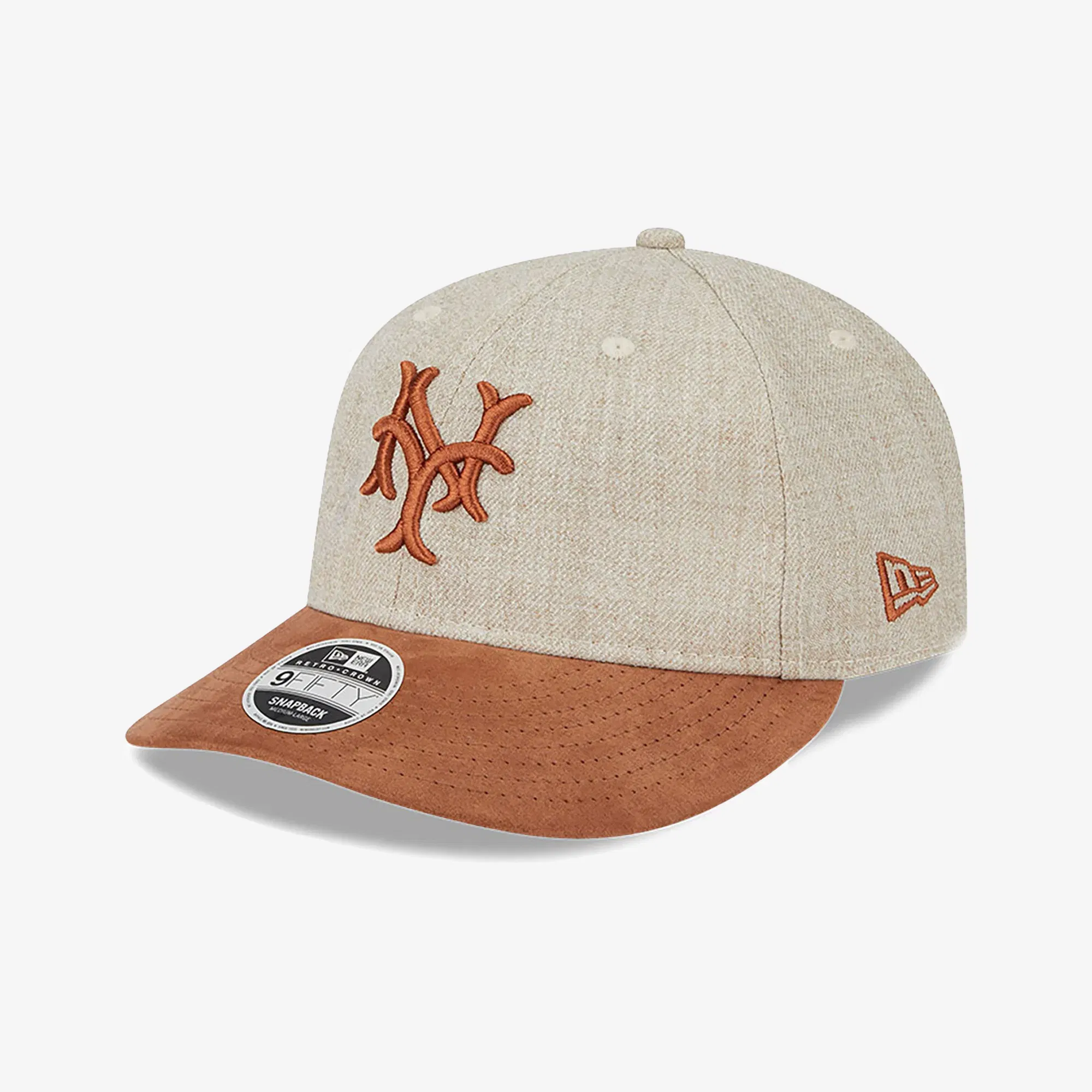 New Era NEW YORK METS MLB TWO TONE BROWN RETRO CROWN 9FIFTY STRAPBACK CAP { BROWN