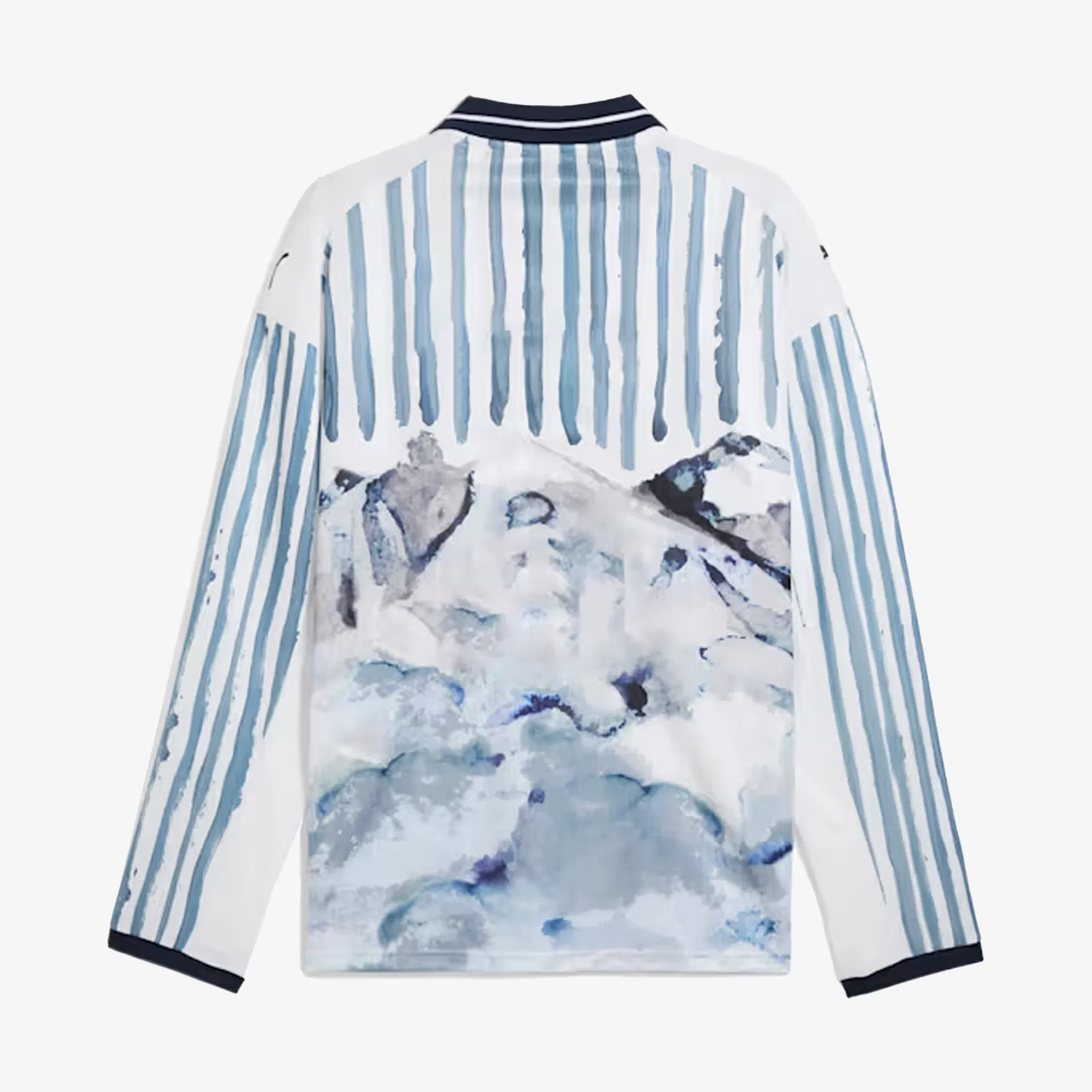 PUMA x KIDSUPER MTY JACQUARD RETRO SHIRT { WHITE/DEEP NAVY