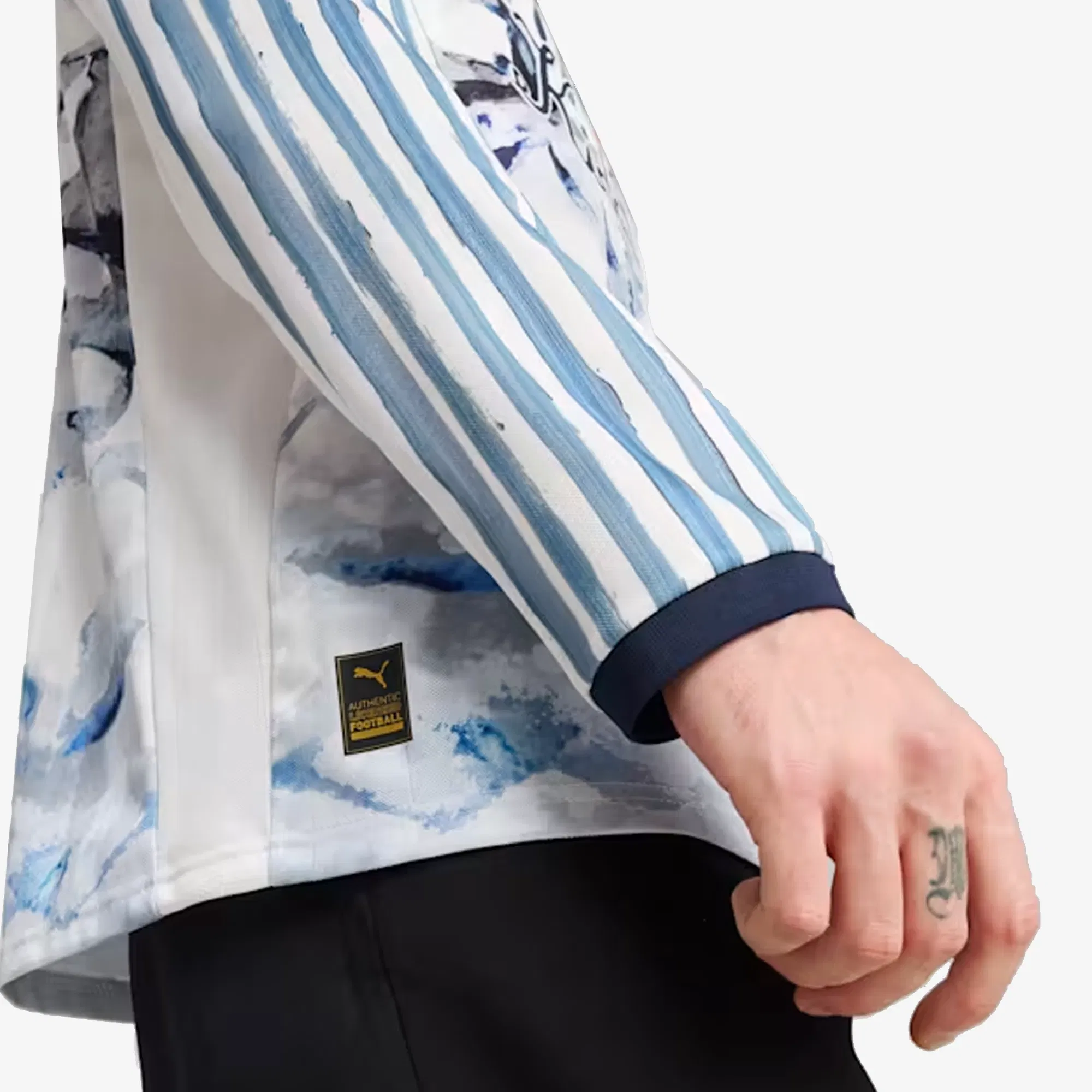 PUMA x KIDSUPER MTY JACQUARD RETRO SHIRT { WHITE/DEEP NAVY