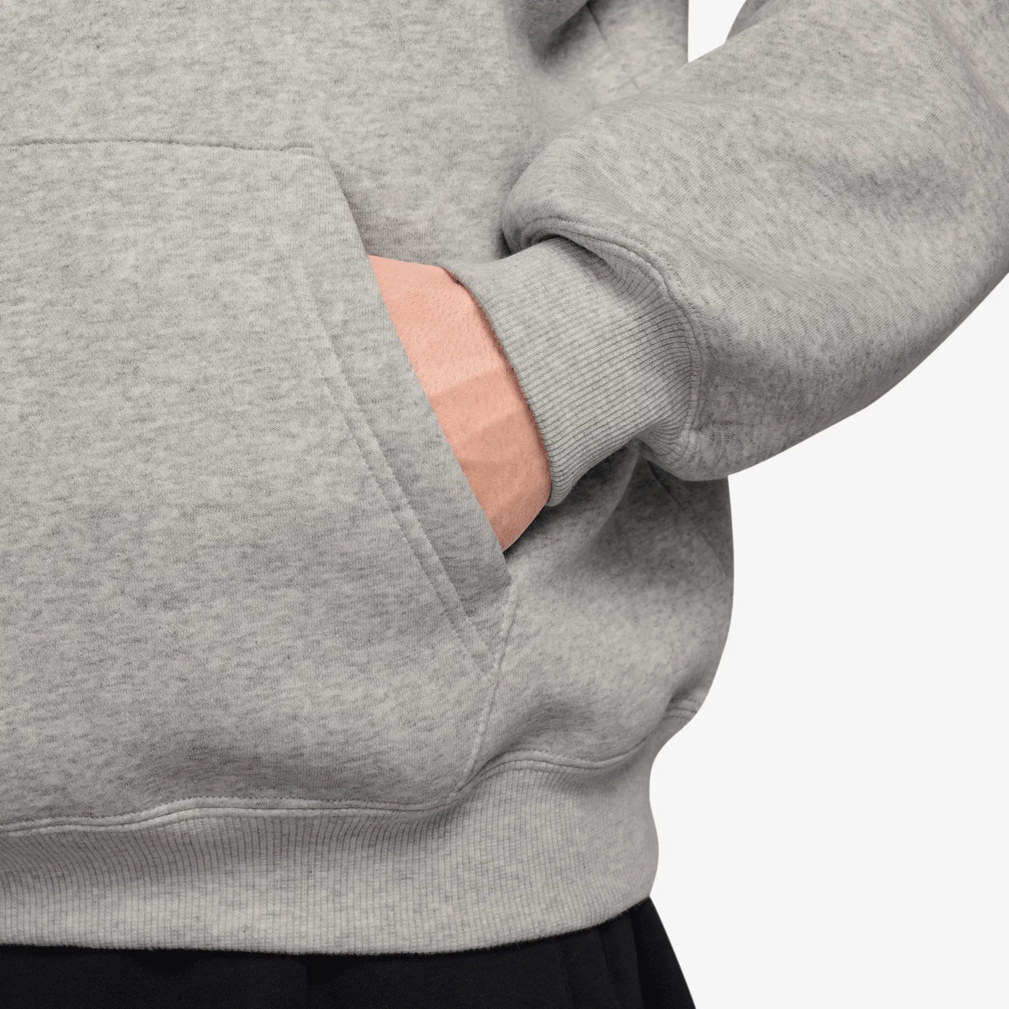 JORDAN BROOKLYN FLEECE { GREY HEATHER/WHITE