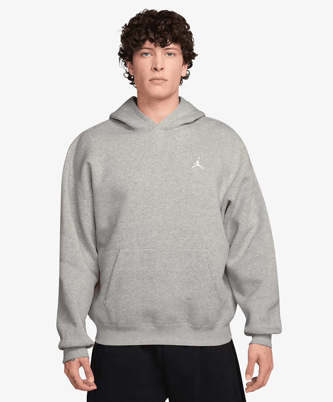 JORDAN BROOKLYN FLEECE { GREY HEATHER/WHITE