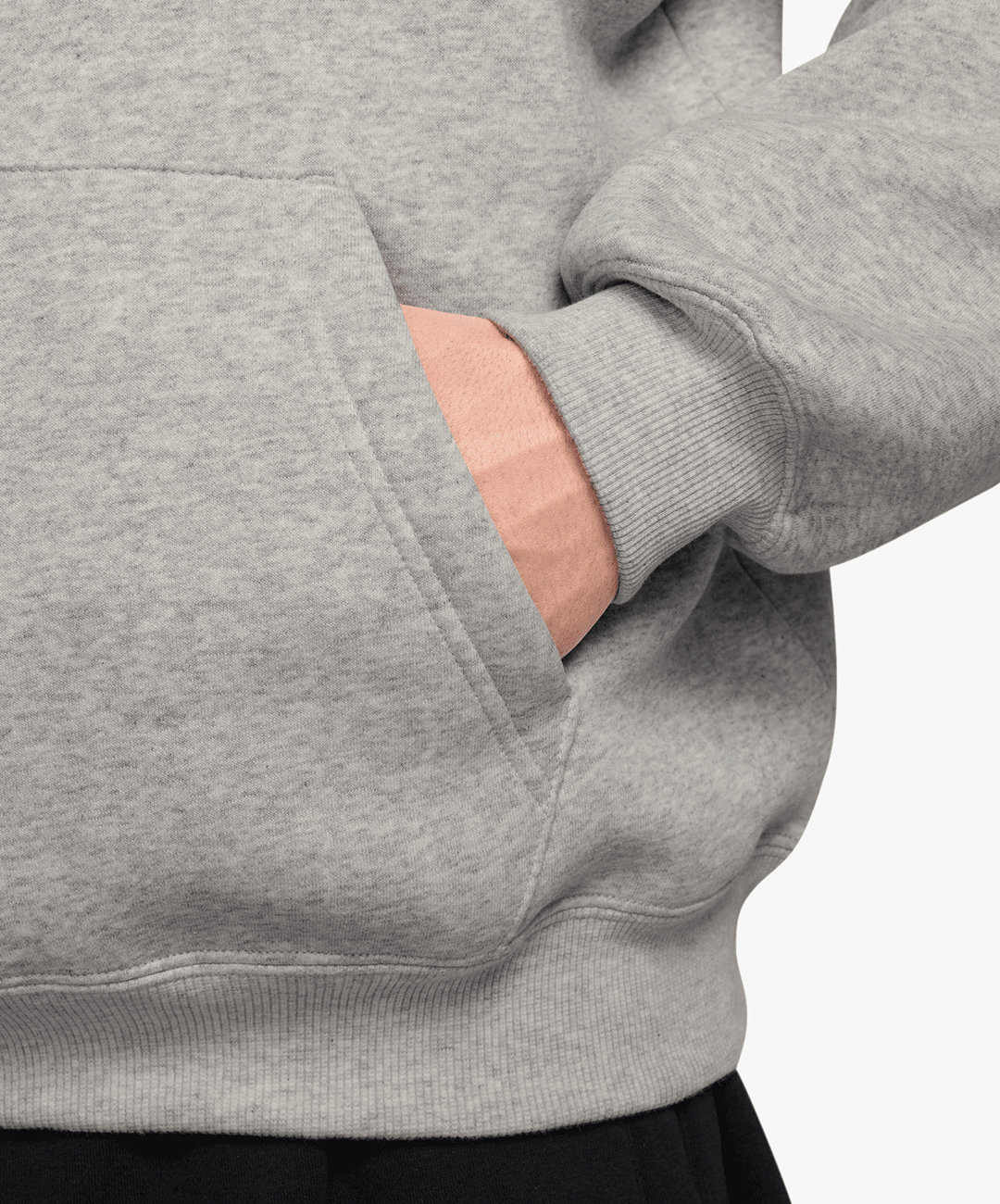 JORDAN BROOKLYN FLEECE { GREY HEATHER/WHITE