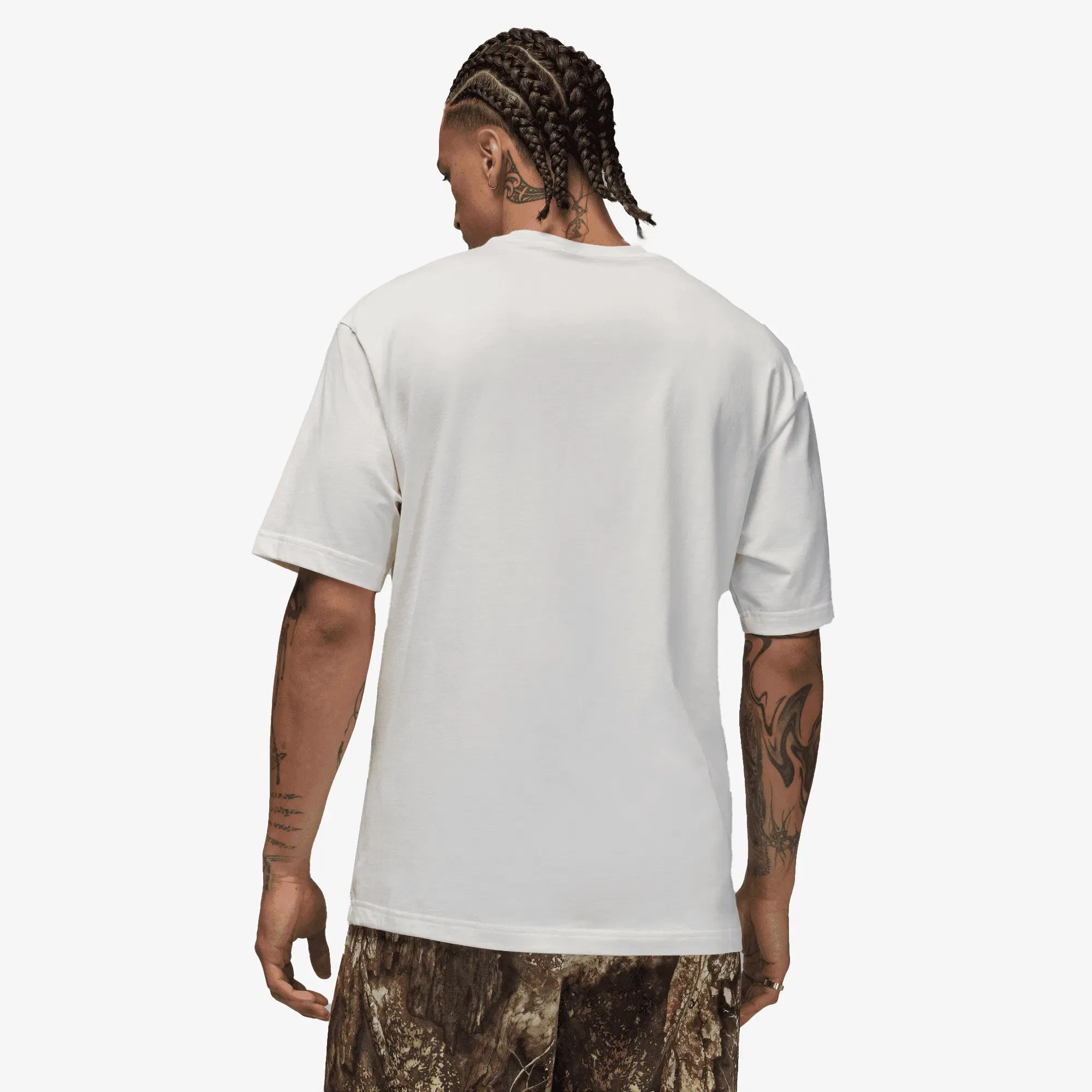 JORDAN BROOKLYN REALTREE JUMPMAN T-SHIRT { SAIL/BLACK
