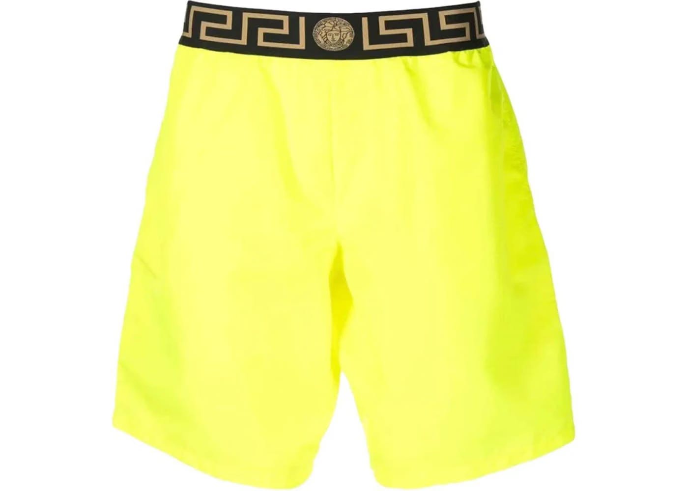 Versace Greca Long Swim Shorts Fluo Yellow/Black