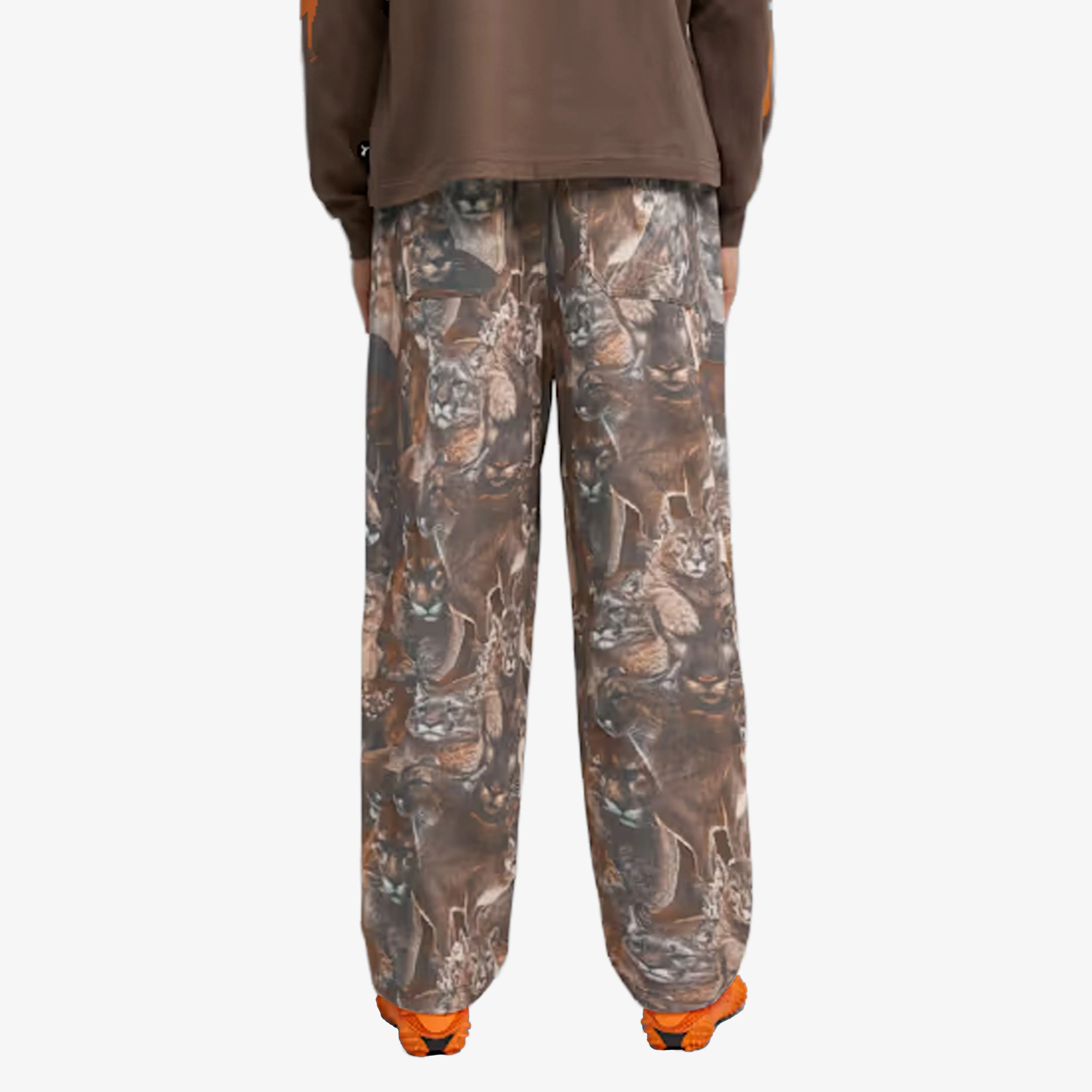 Puma CAT CRAZY ANIMAL PRINT PANTS { FLAT BRONZE-AOP