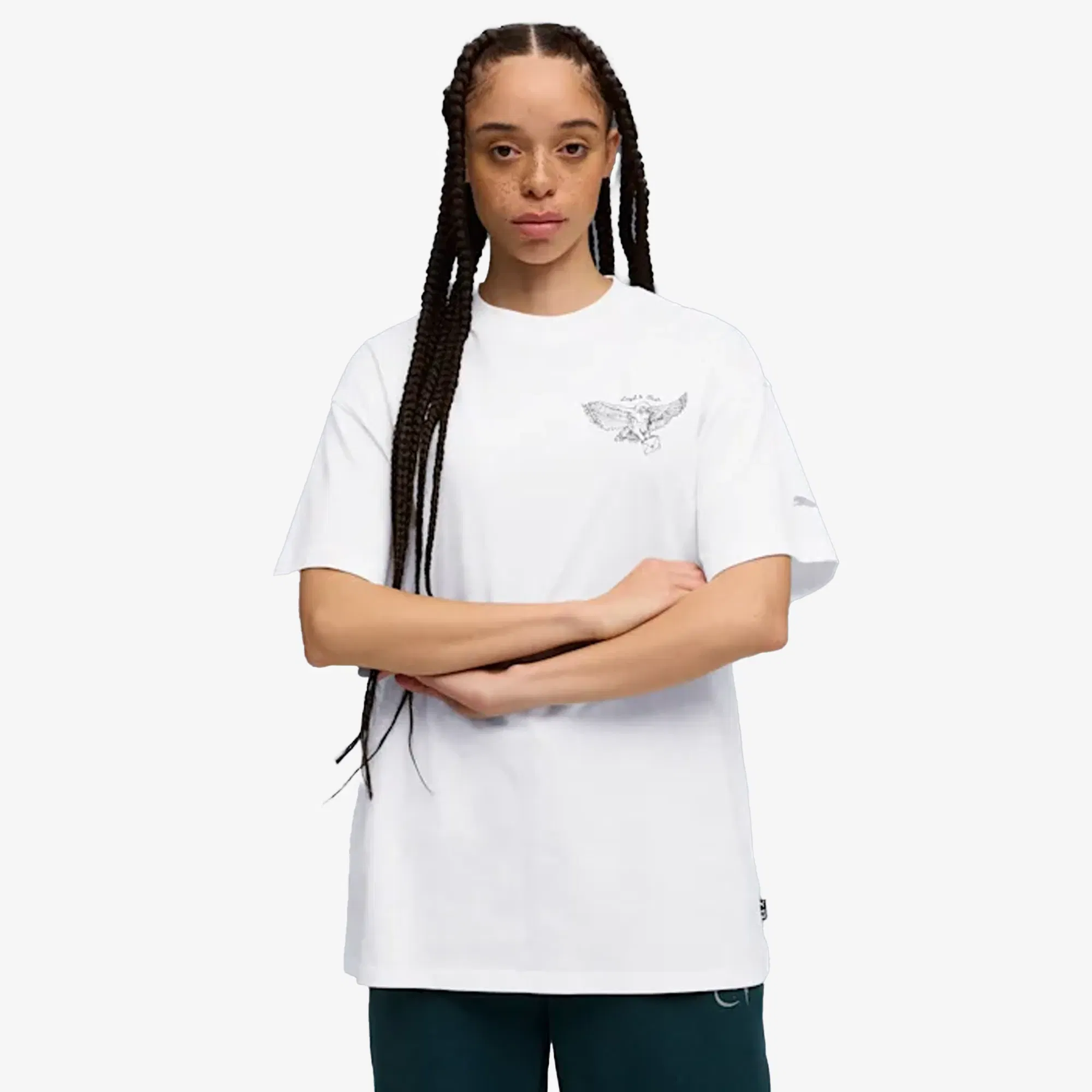 PUMA HOOPS x HARRY POTTER OVERSIZED BASKETBALL T-Shirt { WHITE