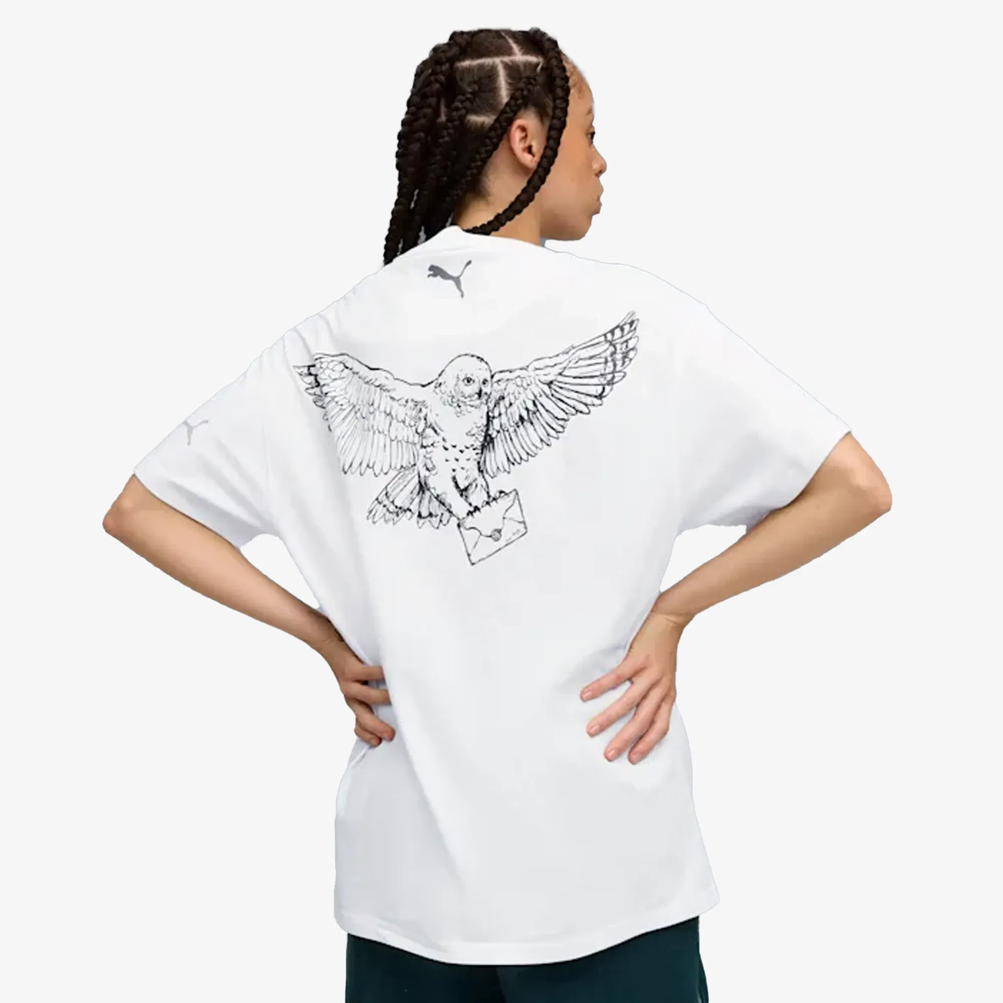 PUMA HOOPS x HARRY POTTER OVERSIZED BASKETBALL T-Shirt { WHITE