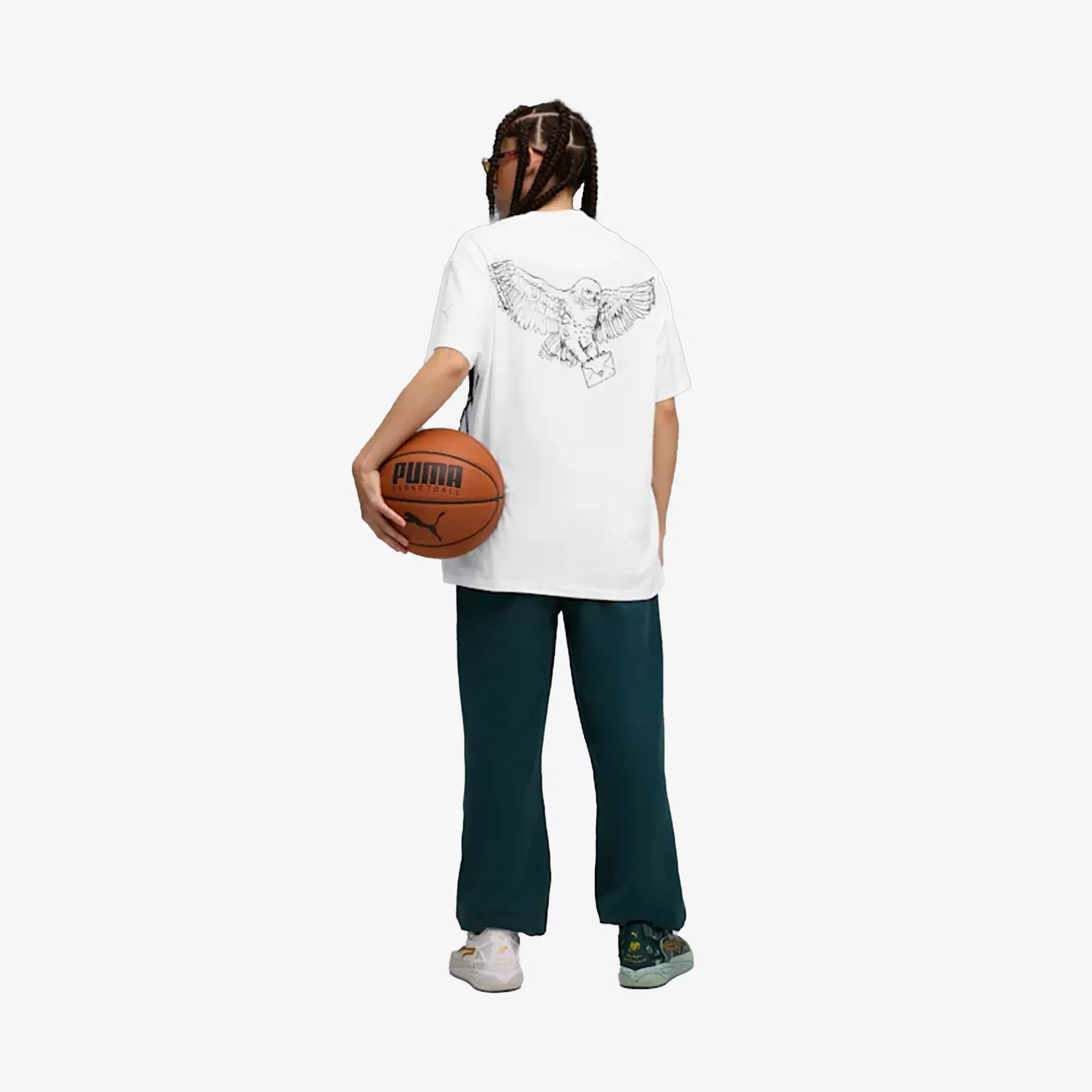 PUMA HOOPS x HARRY POTTER OVERSIZED BASKETBALL T-Shirt { WHITE